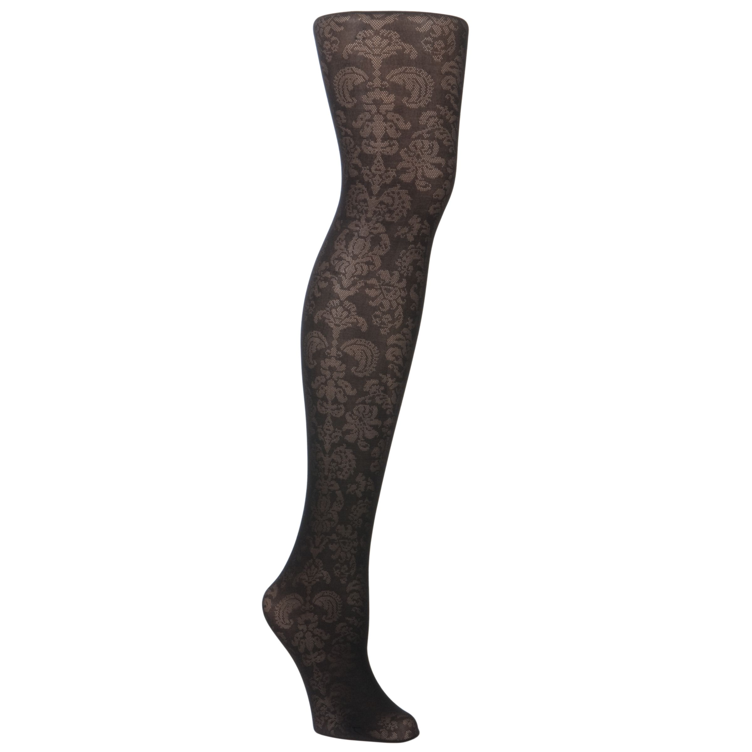 Clements Ribeiro for John Lewis Paisley Print Tights Black