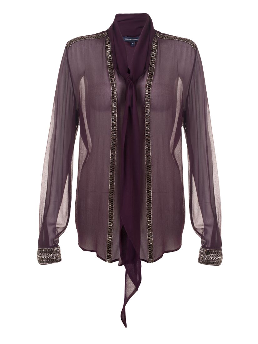 French Connection Winter Bex Beaded Blouse, Far