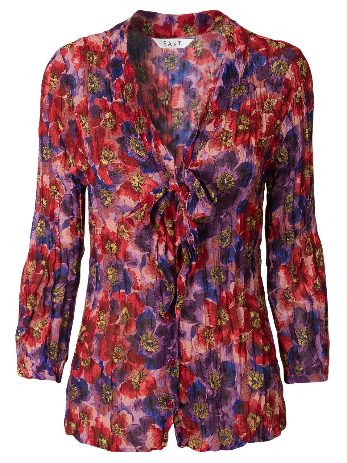 East Amelia Crushed Bubble Blouse, Deep Viola