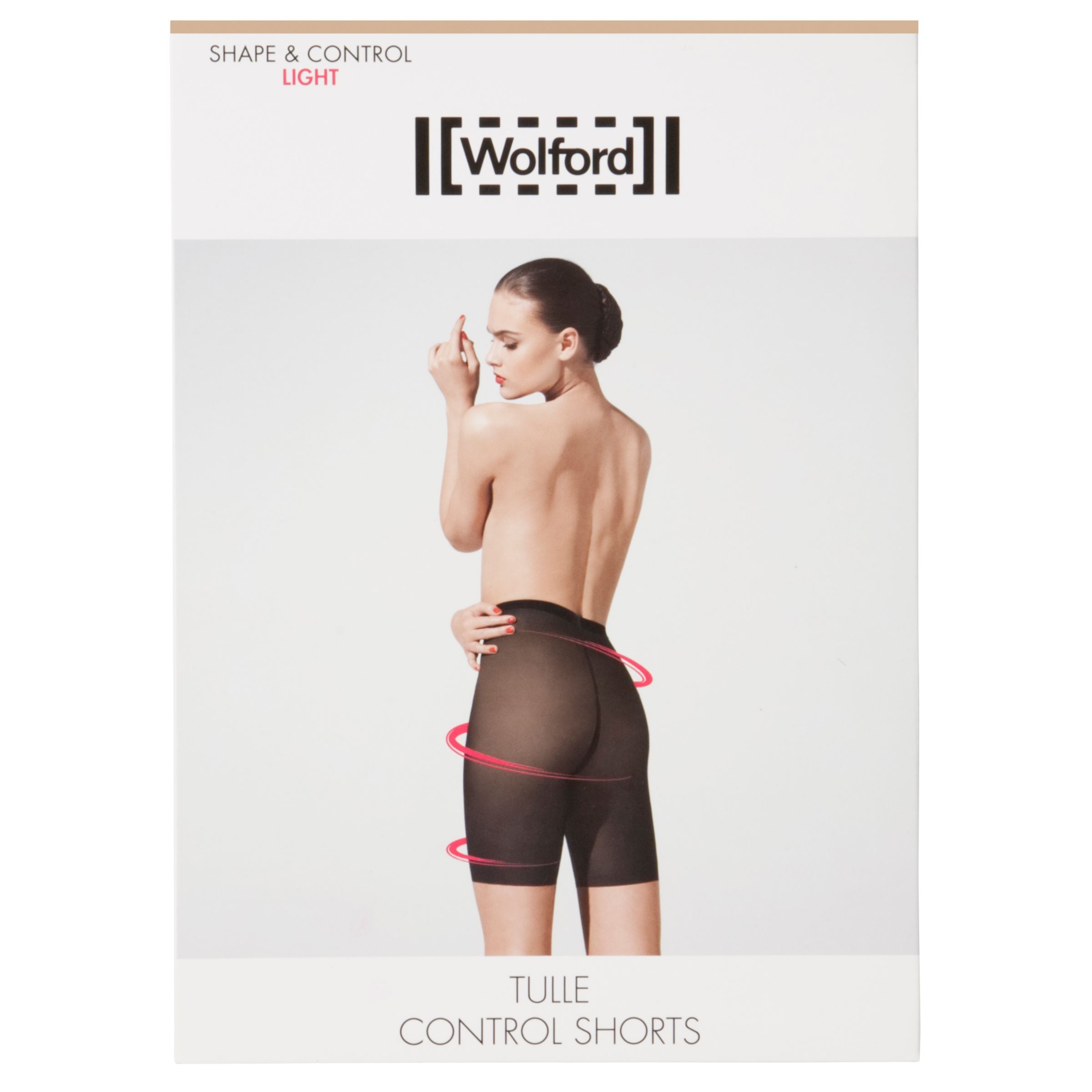 Wolford Tulle Control Shorts, Nude