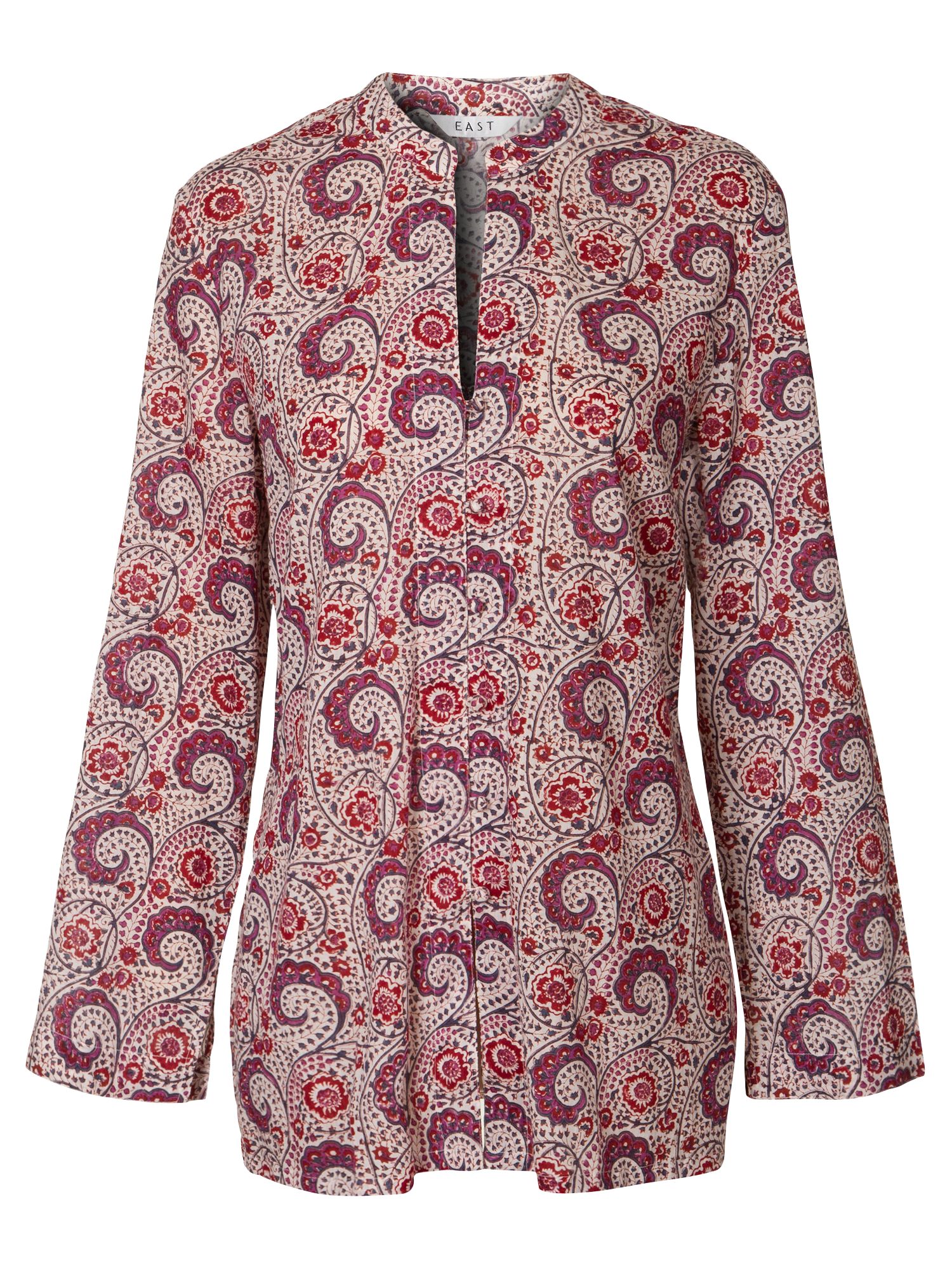 East Anokhi Paisley Long Blouse, Merlot