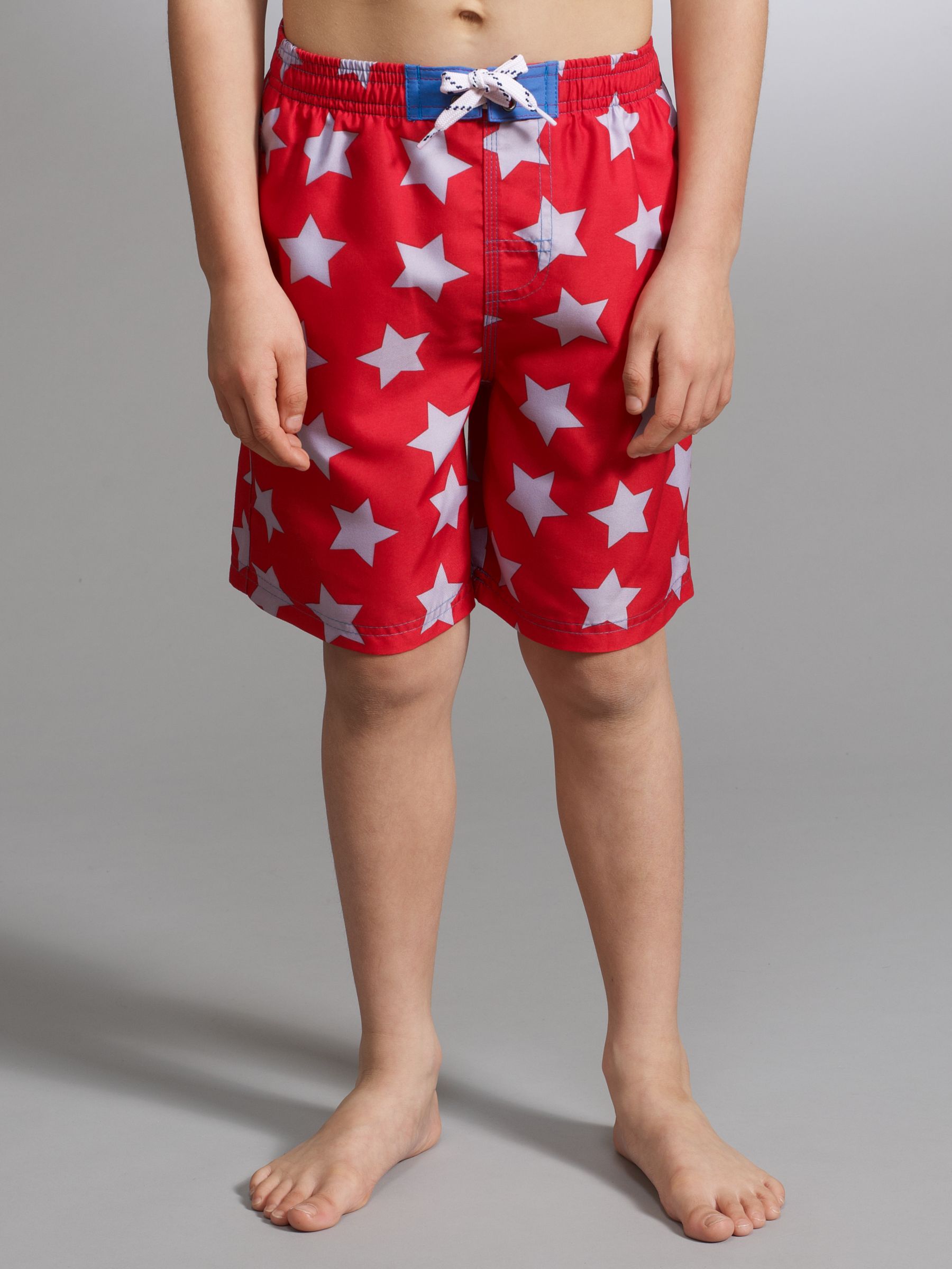 John Lewis Boy Star Board Shorts, Red