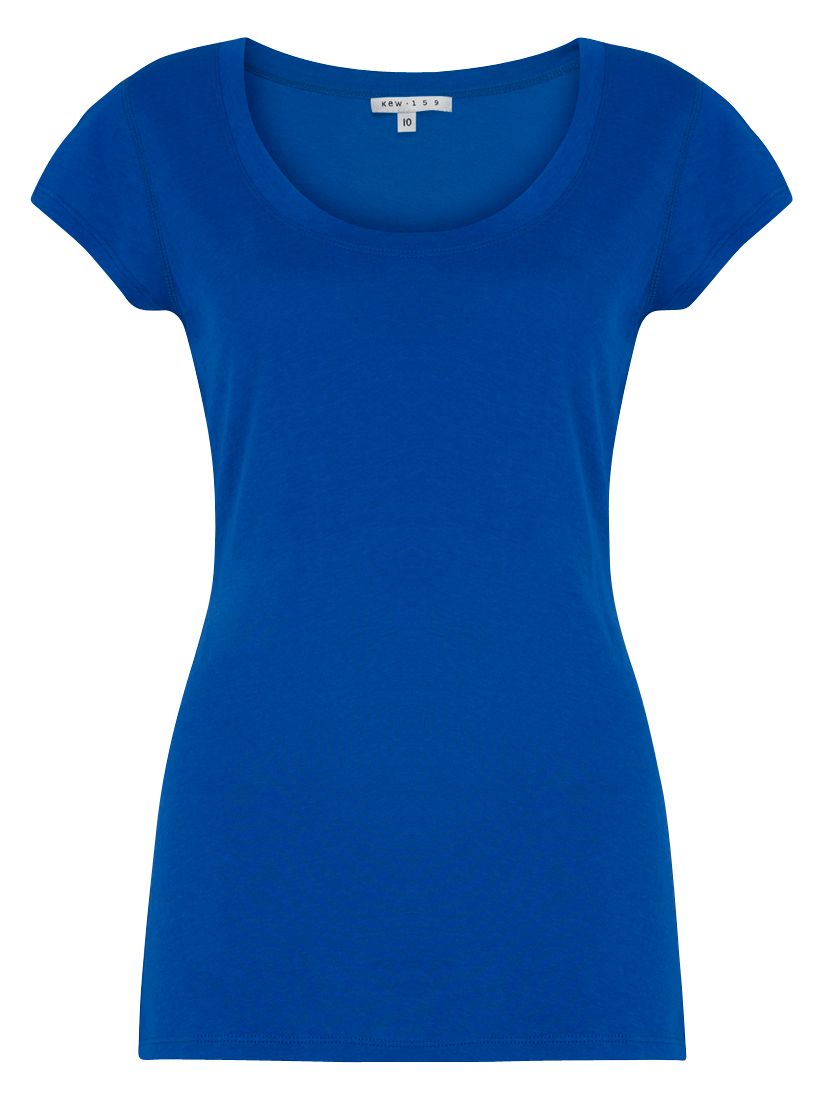 kew.159 Short Sleeve Knit T-Shirt, Bright Blue