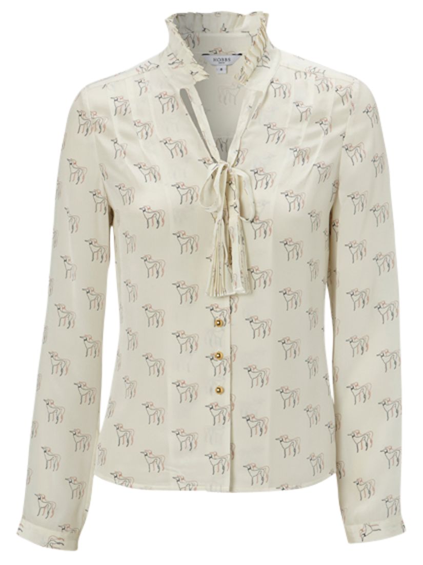 Hobbs Greyhound Blouse, Ivory Multi