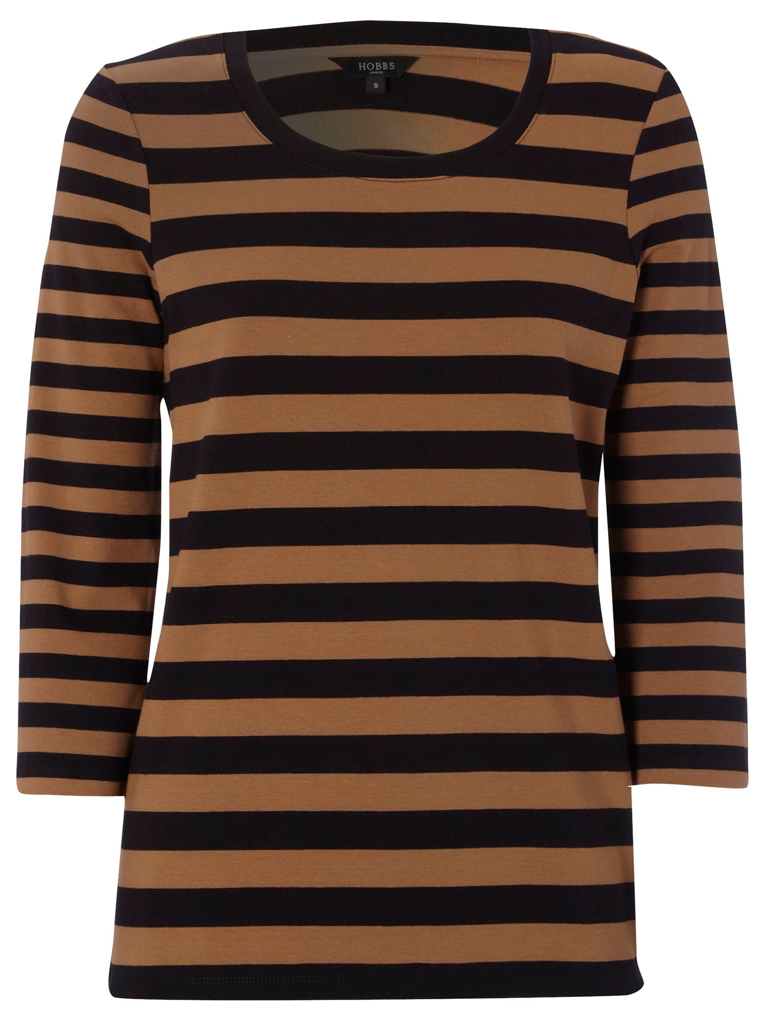 Croft Striped T-Shirt, Navy Vicuna
