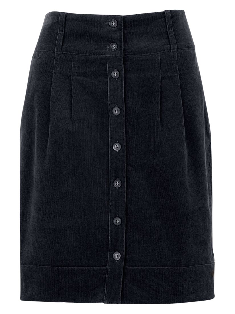 kew.159 Babycord Button Skirt, Midnight