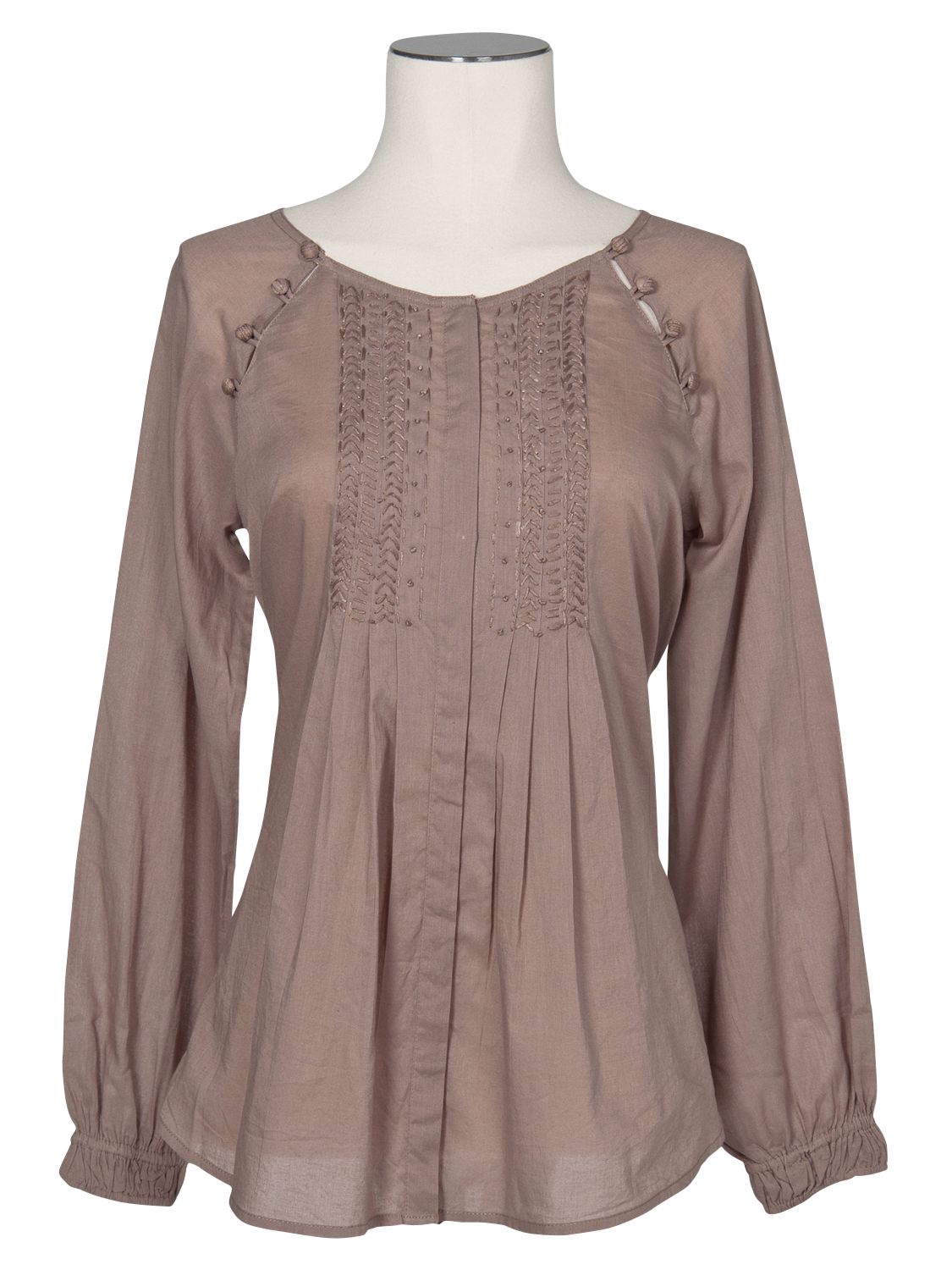 Pleated Blouse, Cinnamon