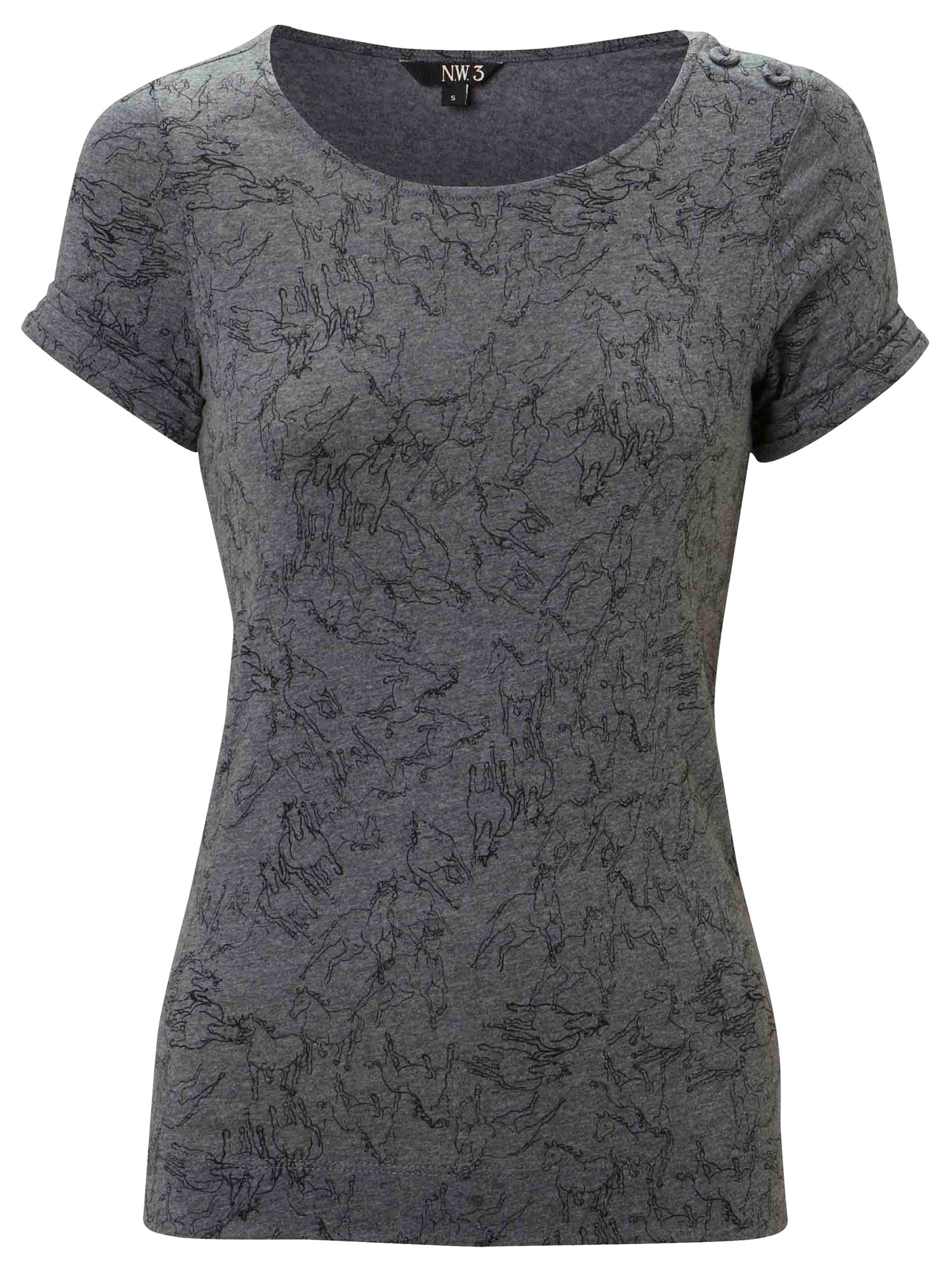 NW3 Horse Print T-Shirt, Tash Marl