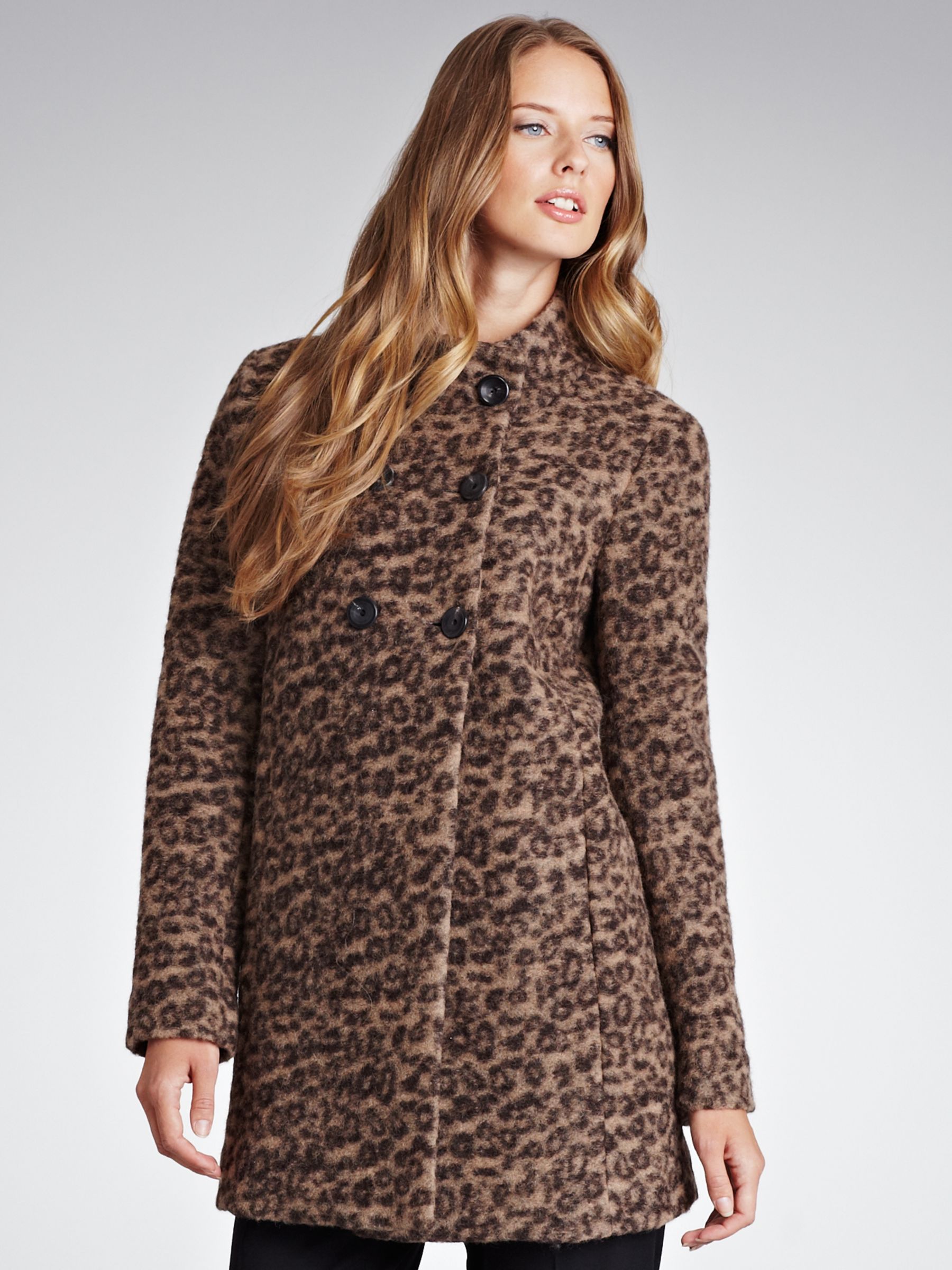 G&eacute;rard Darel Leopard Print Coat, Brown