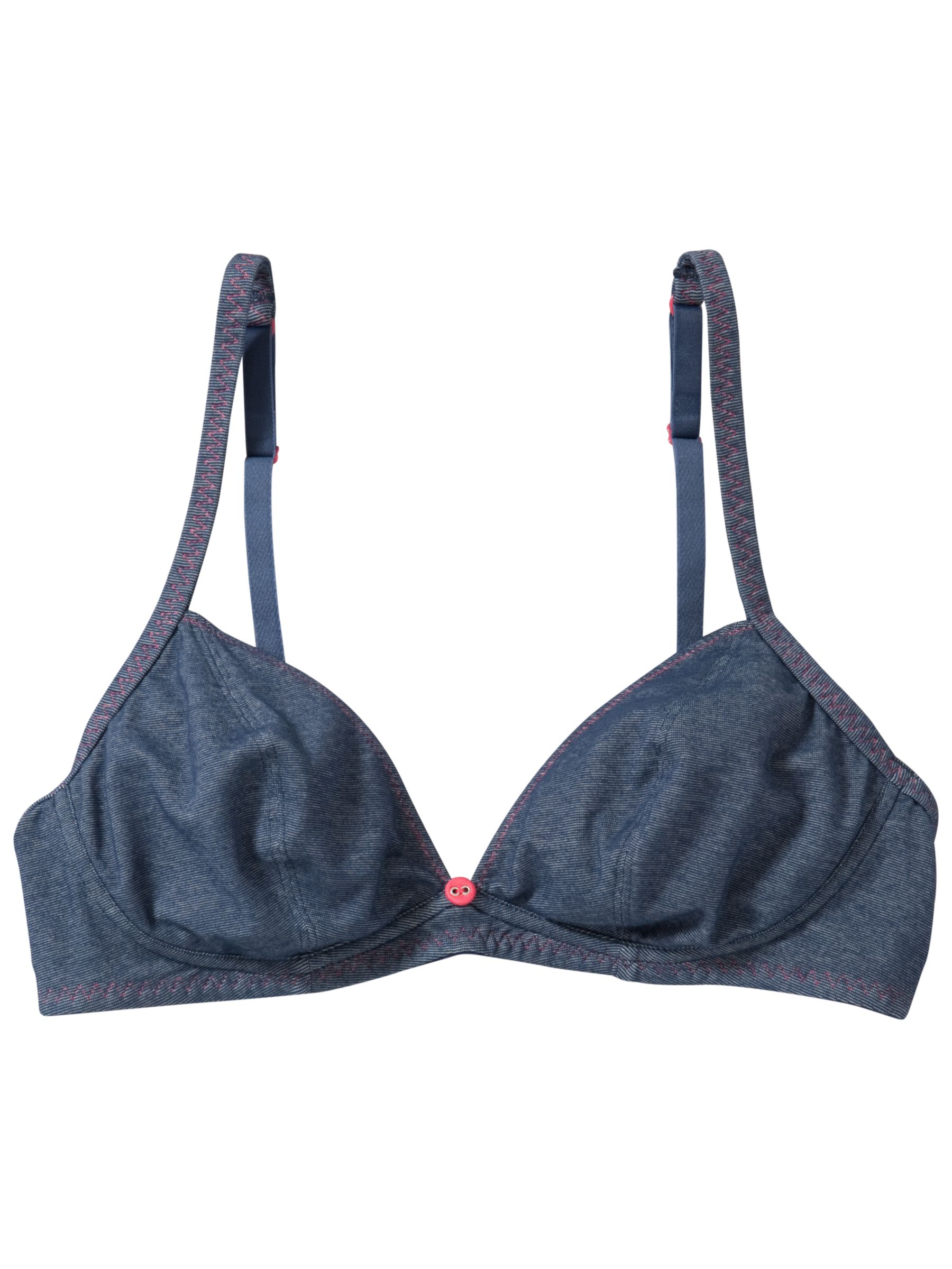 John Lewis Frankie Non Wired Teen Bra, Denim