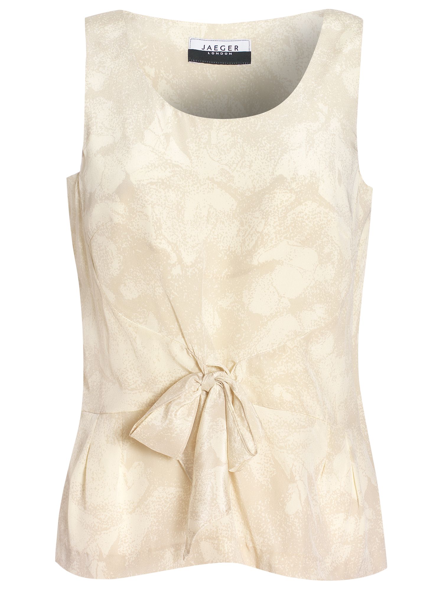 Jaeger London Tie Front Blouse, Ivory