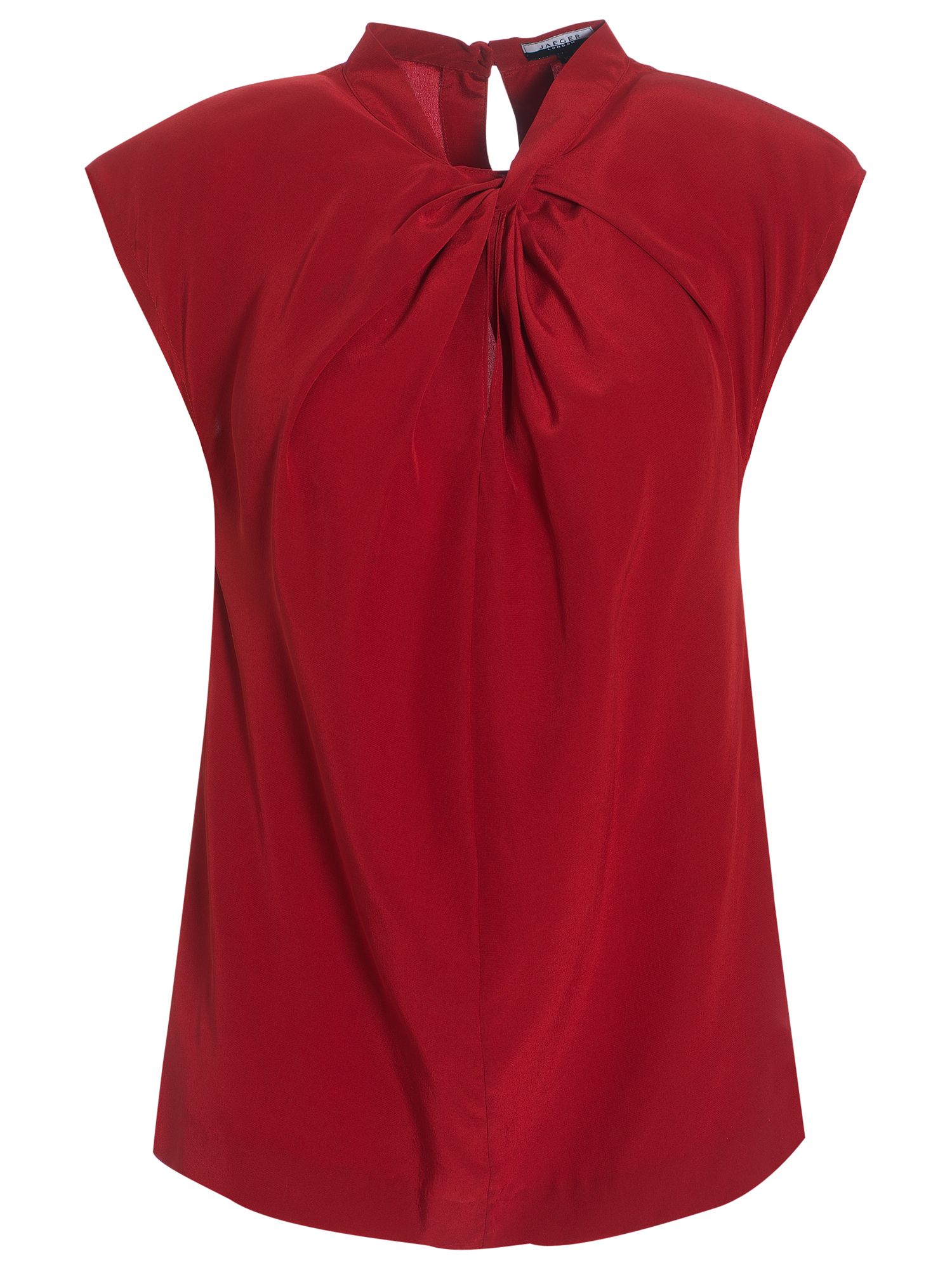Jaeger London Knot Front Blouse, Red