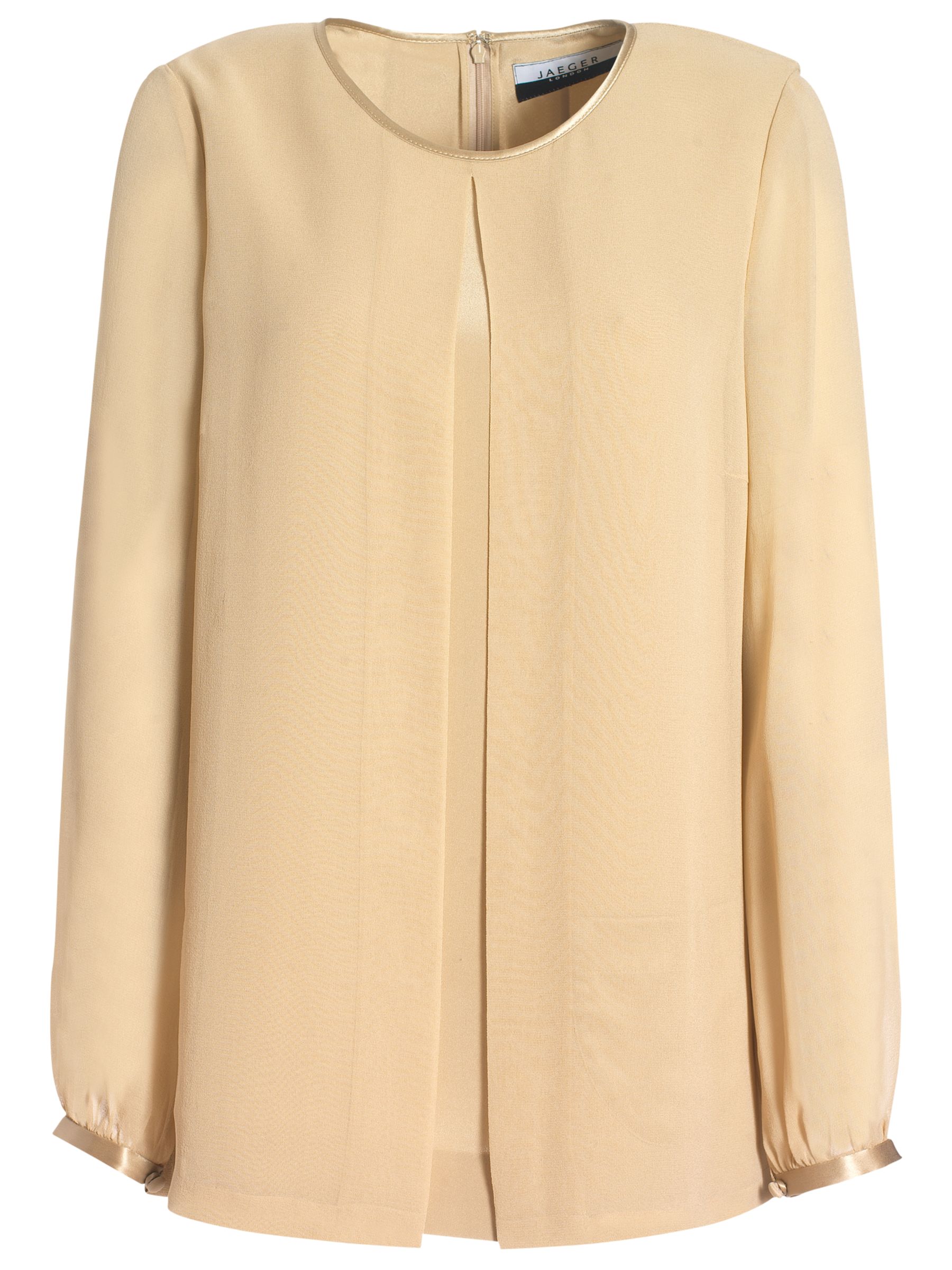 Jaeger Silk Chiffon Blouse, Nude