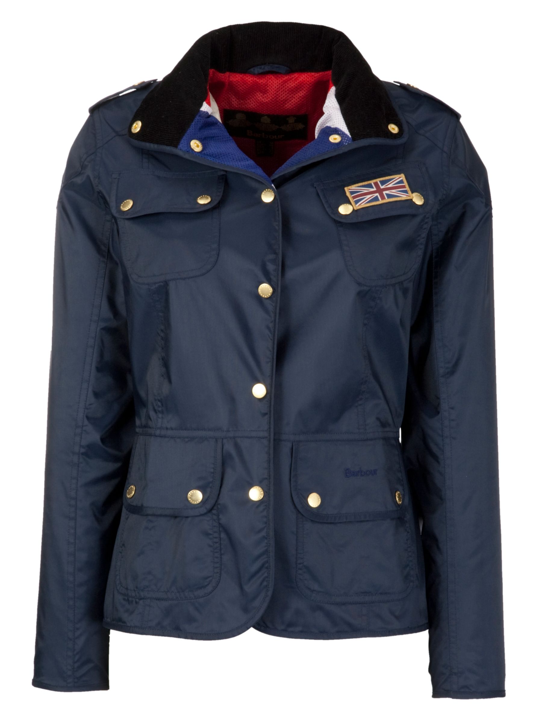 Barbour Union Flag Nylon Jacket, Navy at John Lewis
