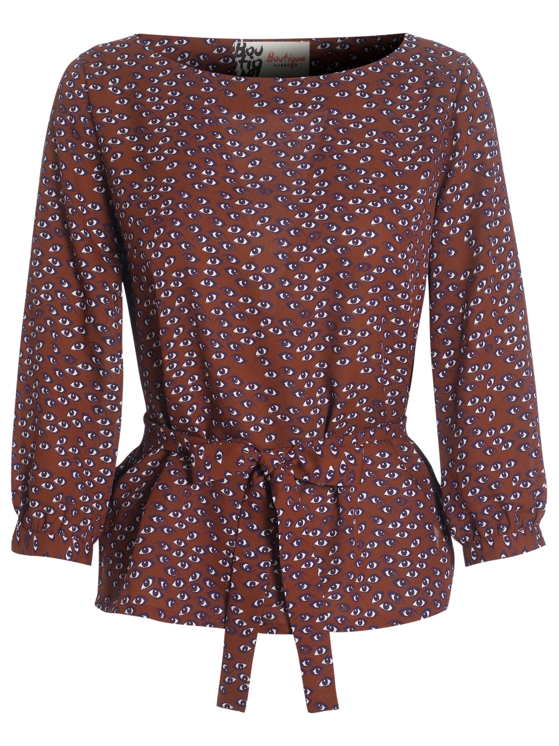 Eye Print Blouse, Brown