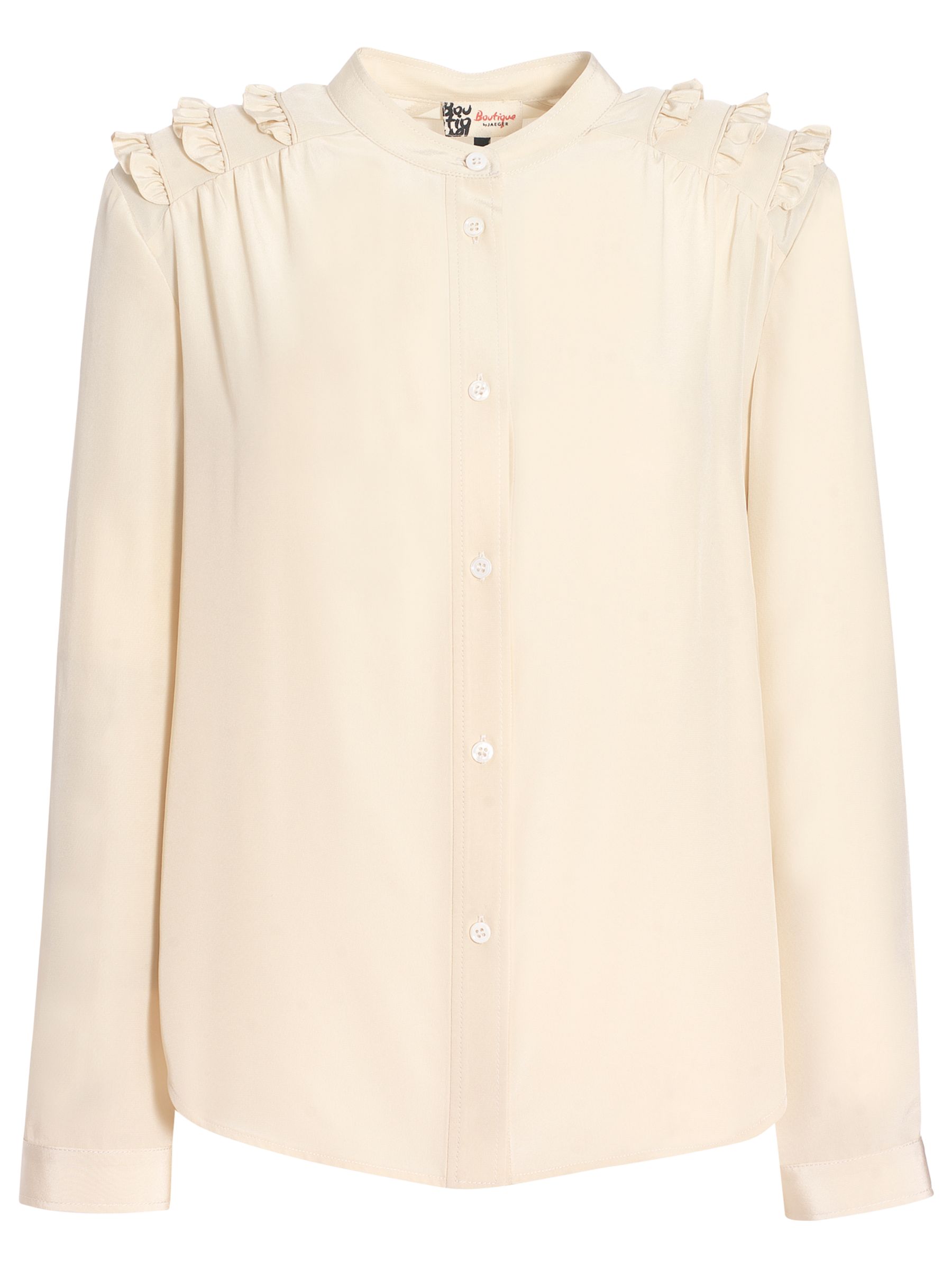 Boutique by Jaeger Frill Shoulder Blouse, Ivory