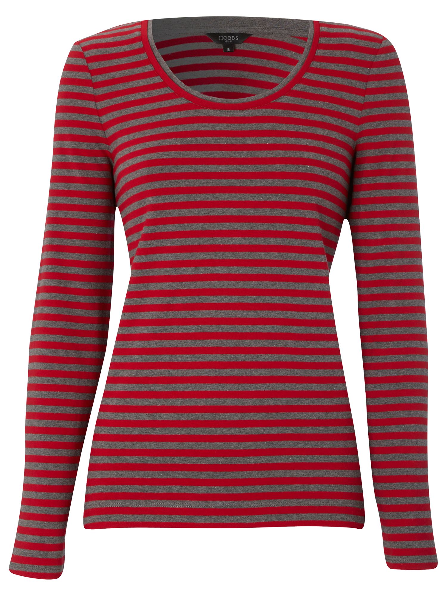 Hobbs Sadie Striped Long Sleeve T-Shirt, Dark