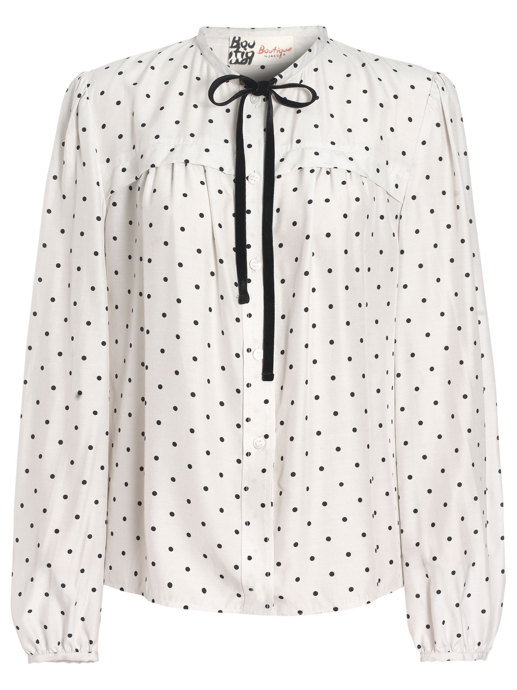 Spotted Blouse, White