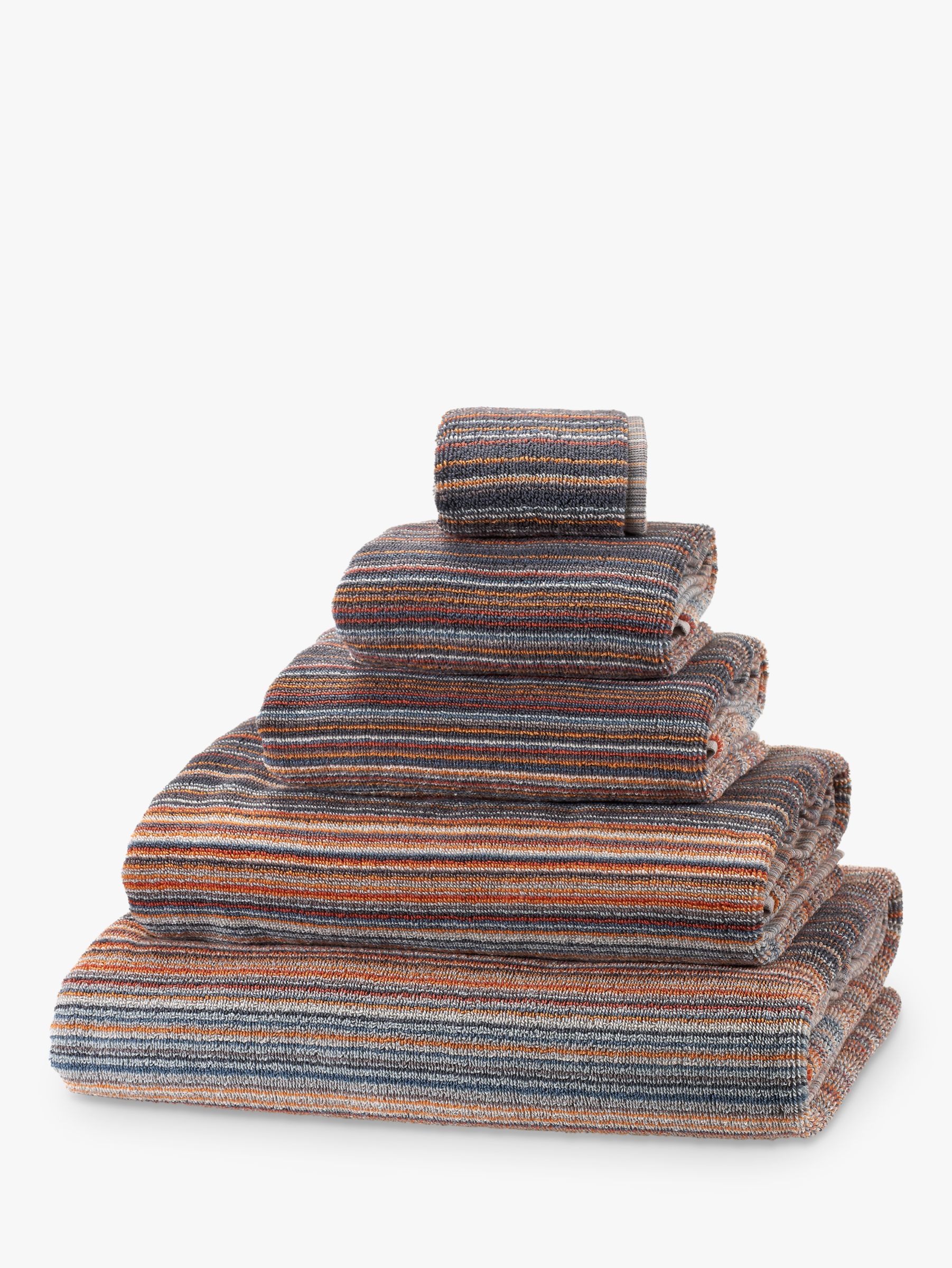 John Lewis Spirit Stripe Towels, Puritan
