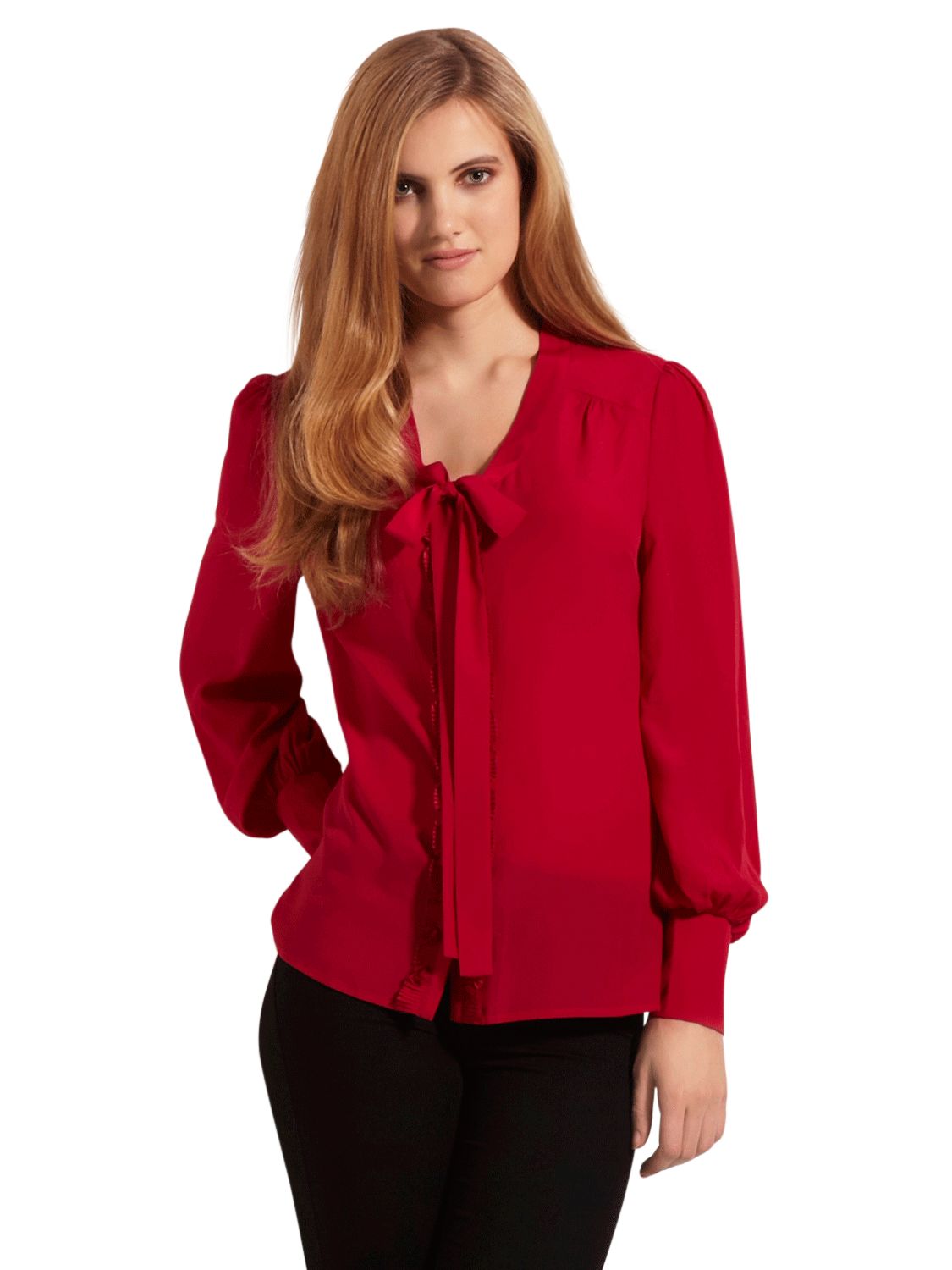 Oasis Scallop Detail Blouse, Fucshia