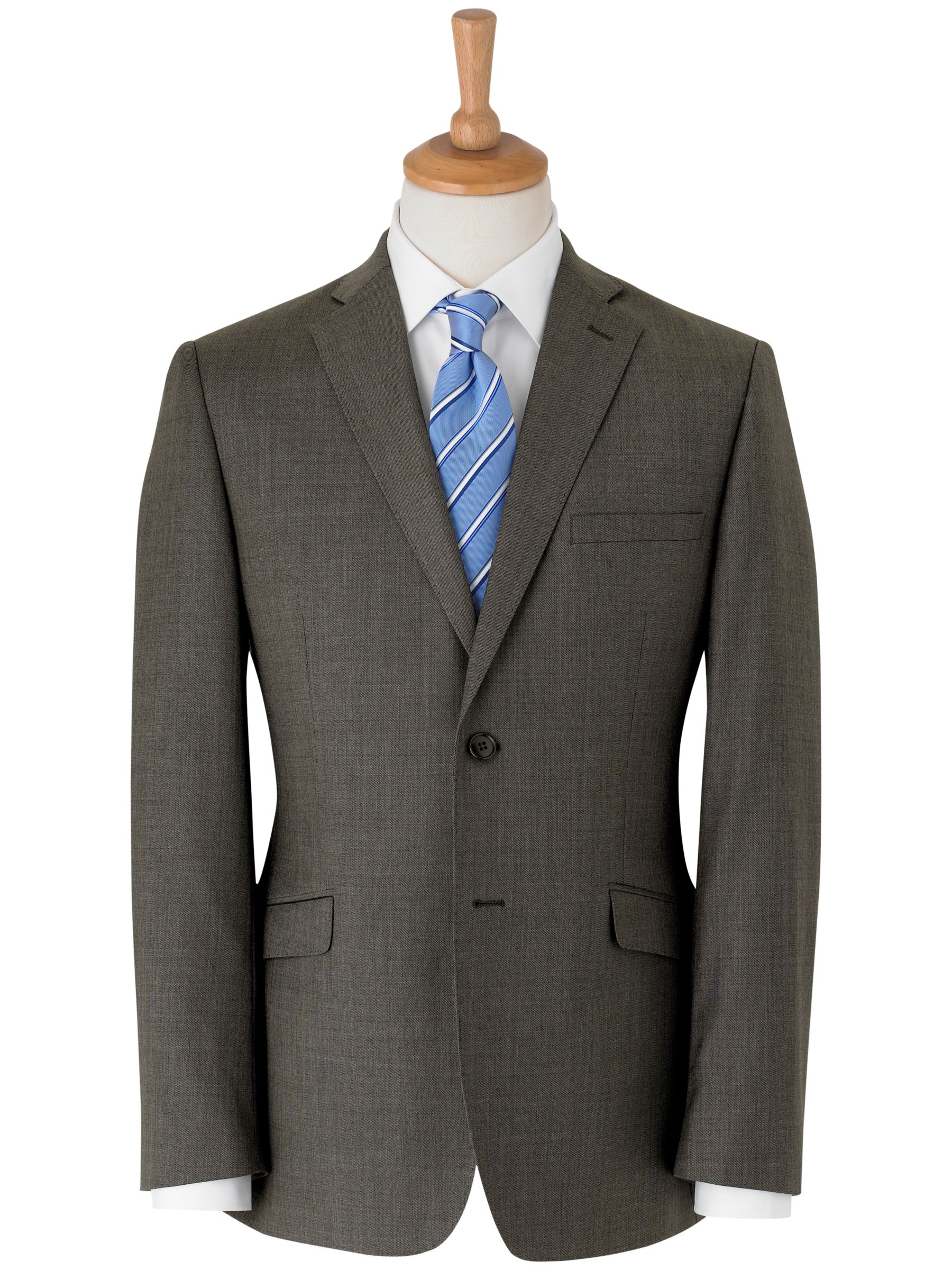 Daniel Hechter Sharkskin Travel Suit Jacket, Taupe at John Lewis