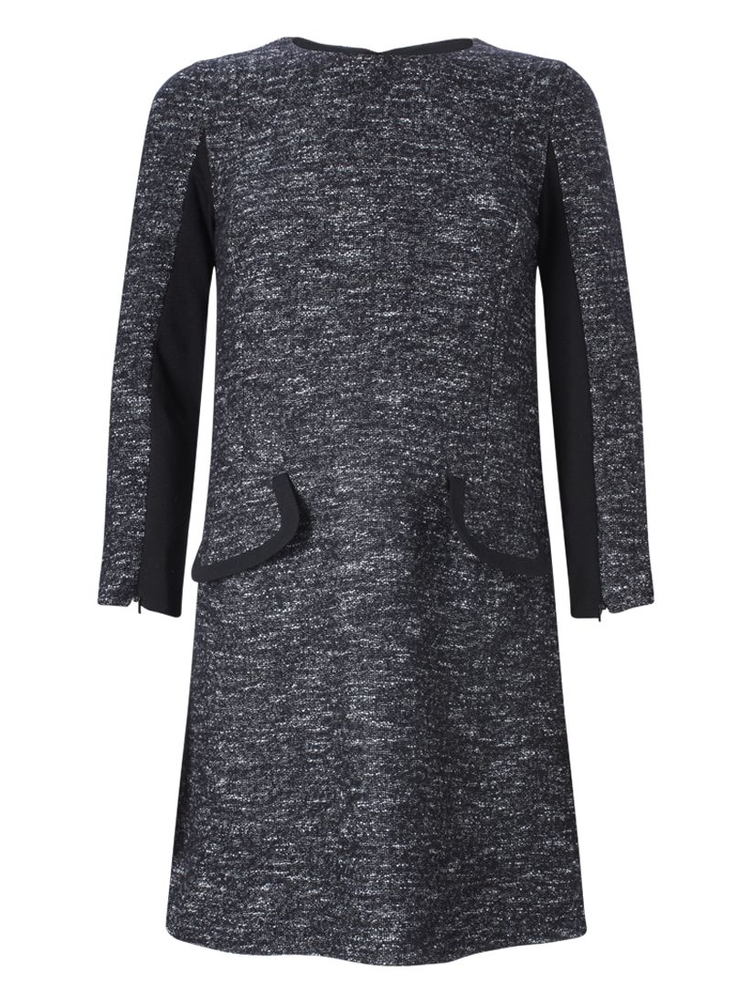 French Connection Tallulah Tweed Dress, Black/White