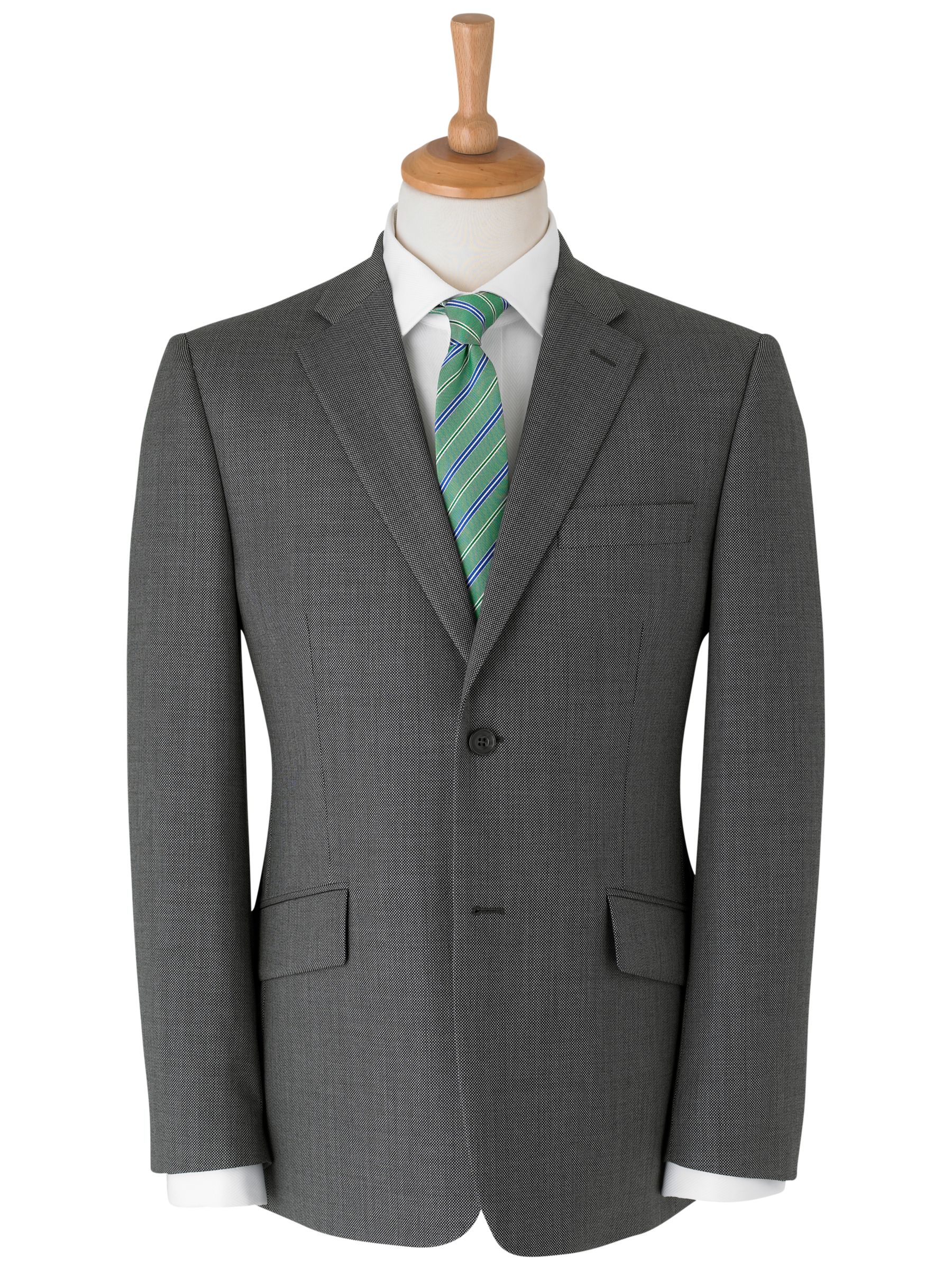 Paul Costelloe Birdseye Suit Jacket, Soft Grey at JohnLewis