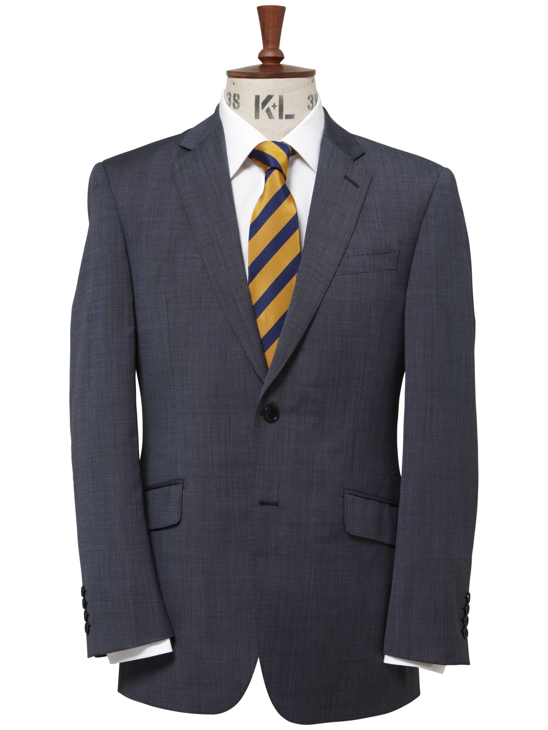 Richard James Mayfair Pindot Suit Jacket, Navy at John Lewis