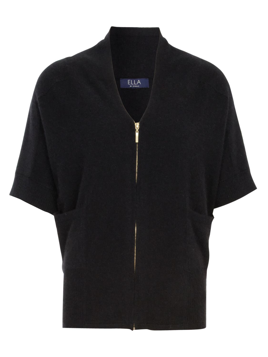 Ella by Viyella Zip Cardigan, Black