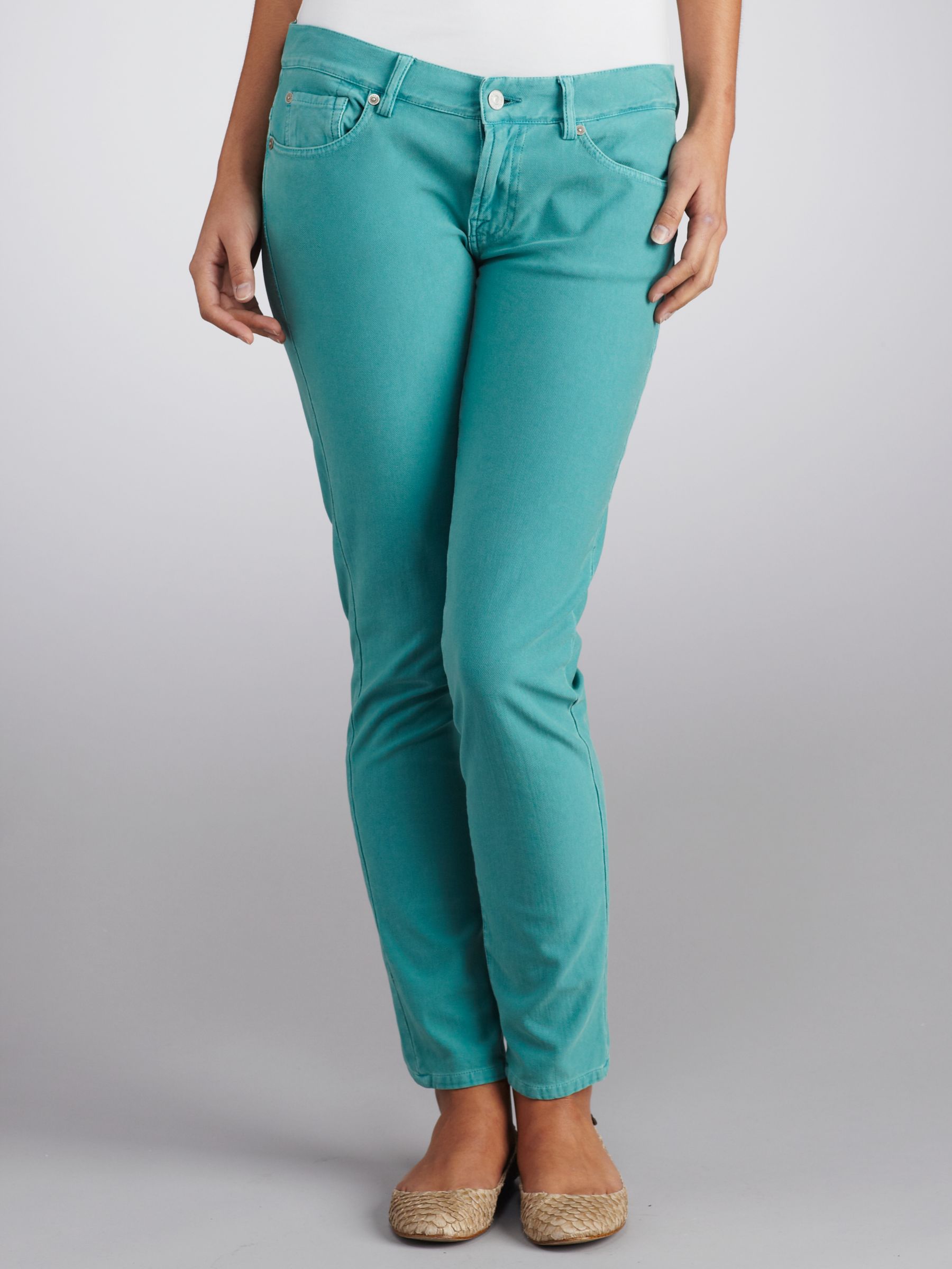 7 For All Mankind Gwenevere Skinny Jeans, Seawater at John Lewis