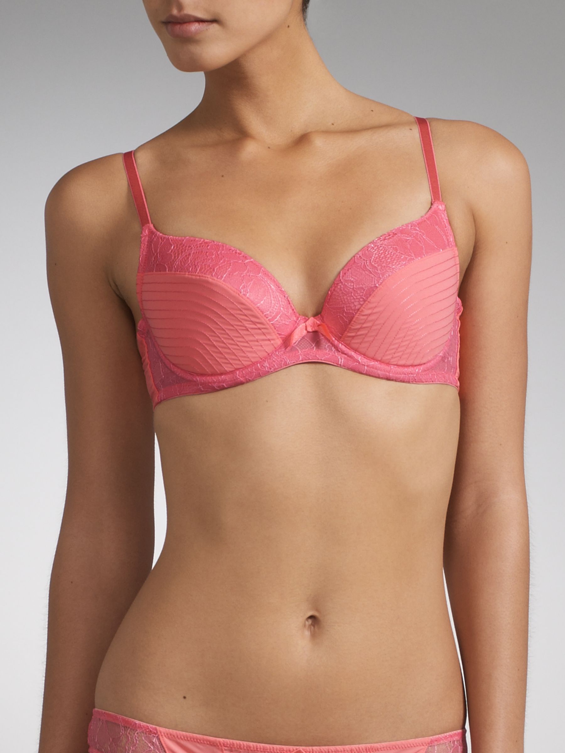 John Lewis Heidi T-Shirt Bra, Coral
