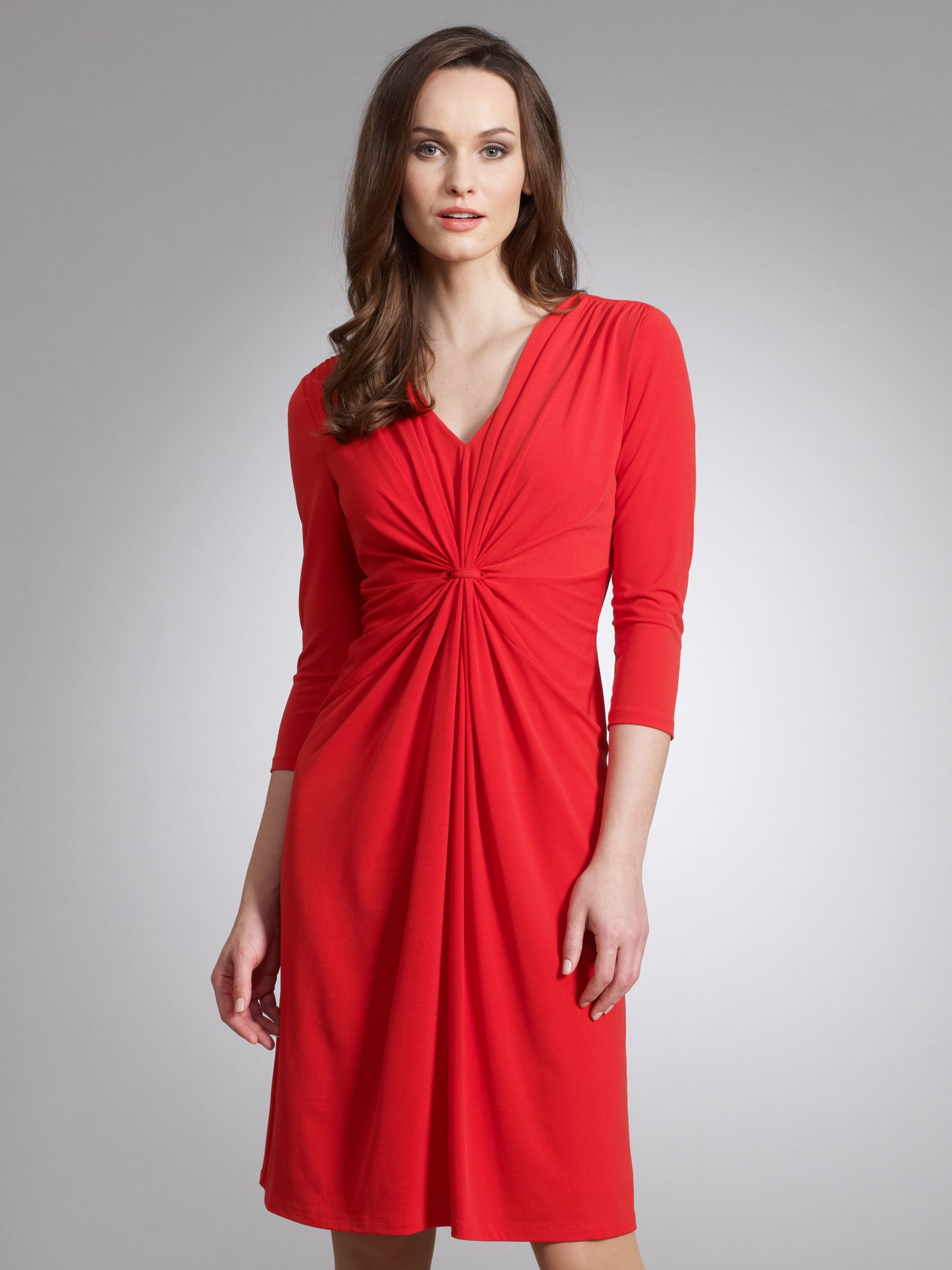 COLLECTION by John Lewis Ruched Jersey Dress, Red