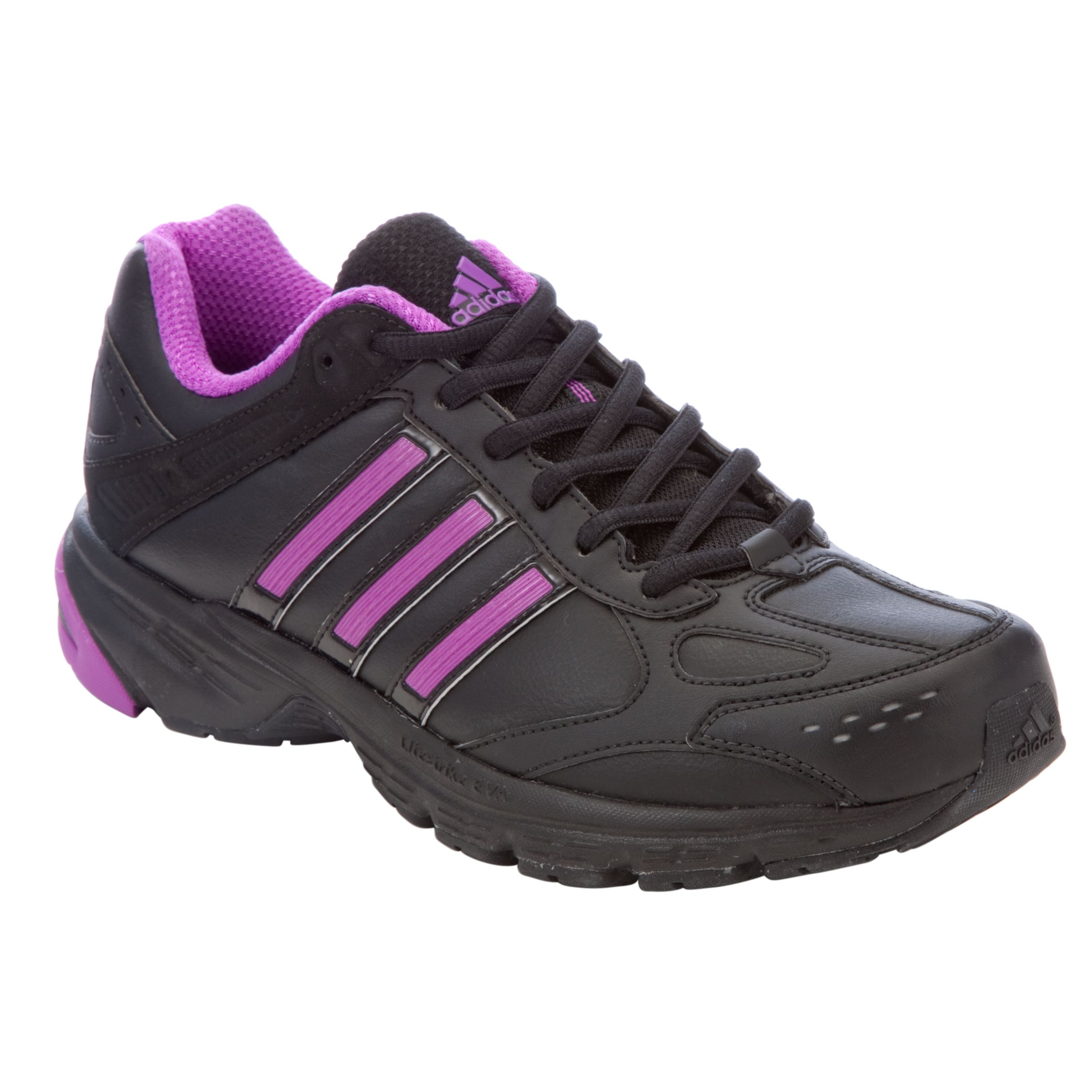 Adidas Duramo 4 Women's Leather Cross Training Shoes, Black/Ultra Purple