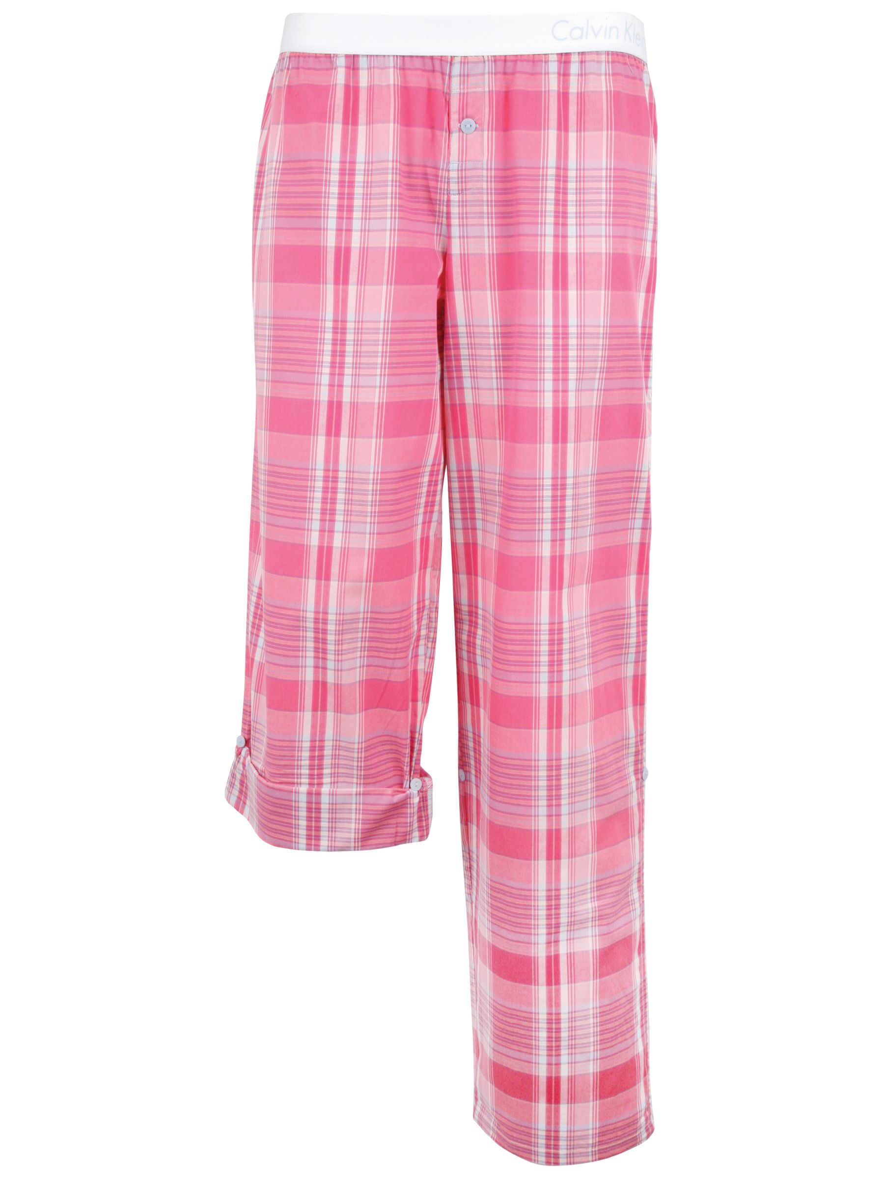 Calvin Klein Woven Roll Up Pyjama Trousers, Pink