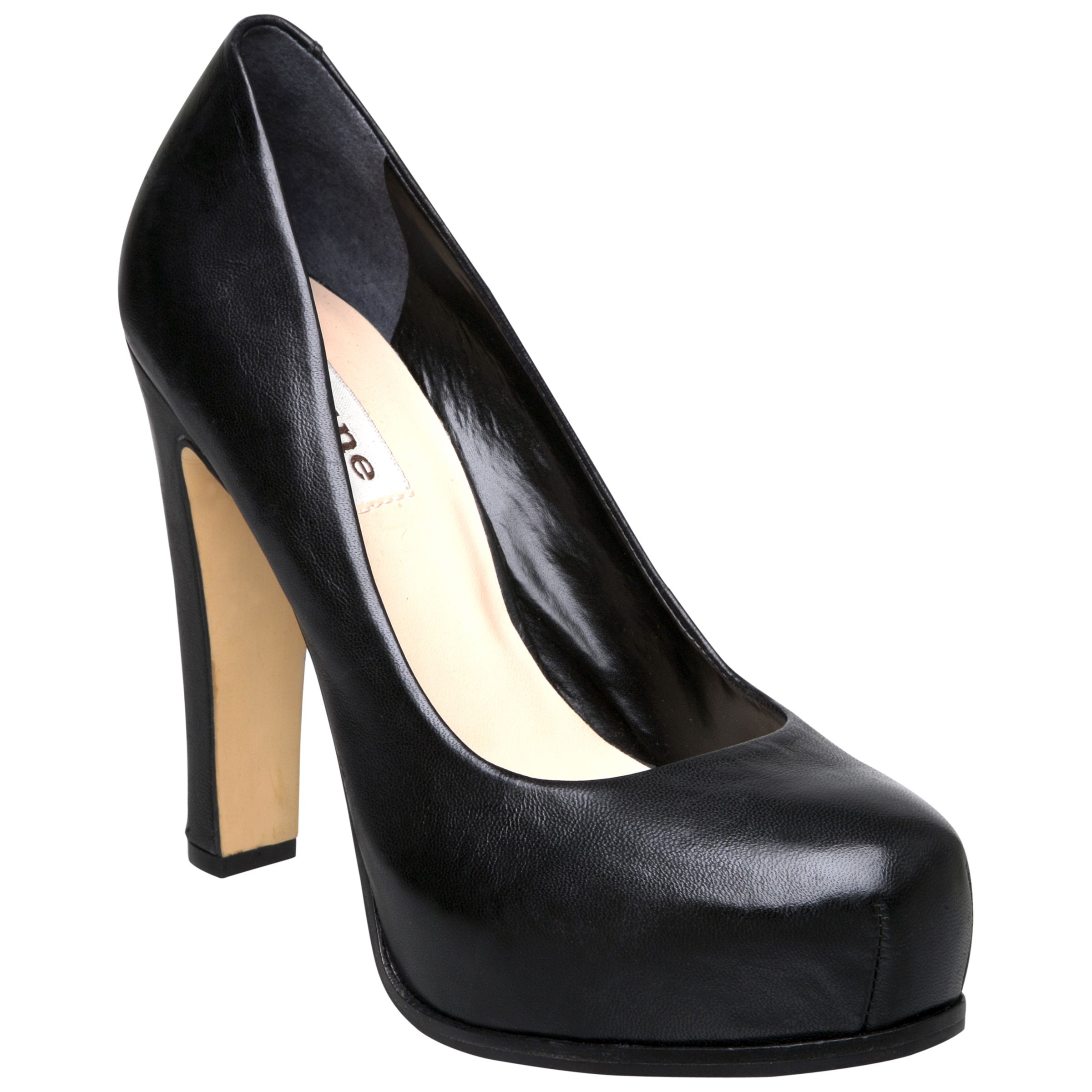 Dune Hula D Block Platform Court Shoes, Black