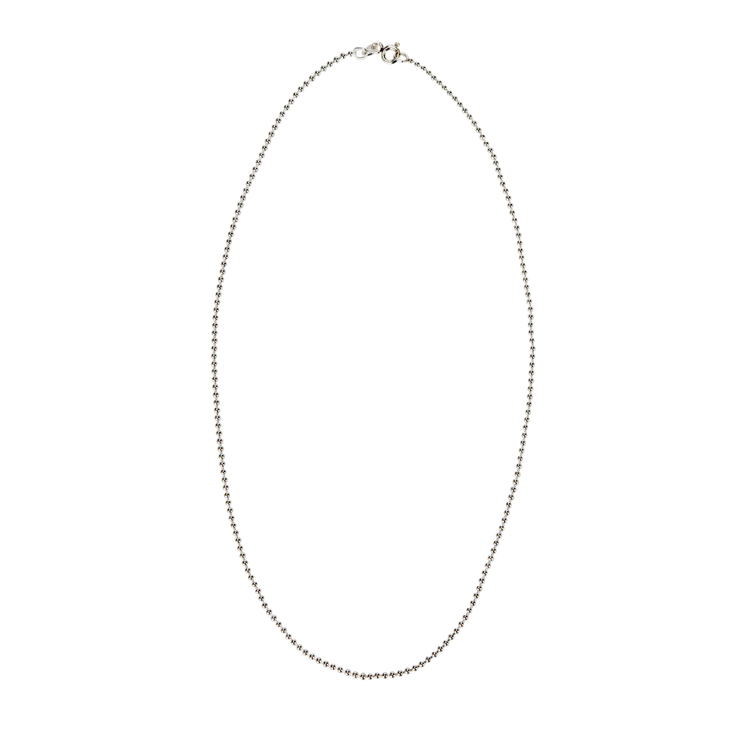 Nina Breddal Silver Ball Chain Necklace, 60cm