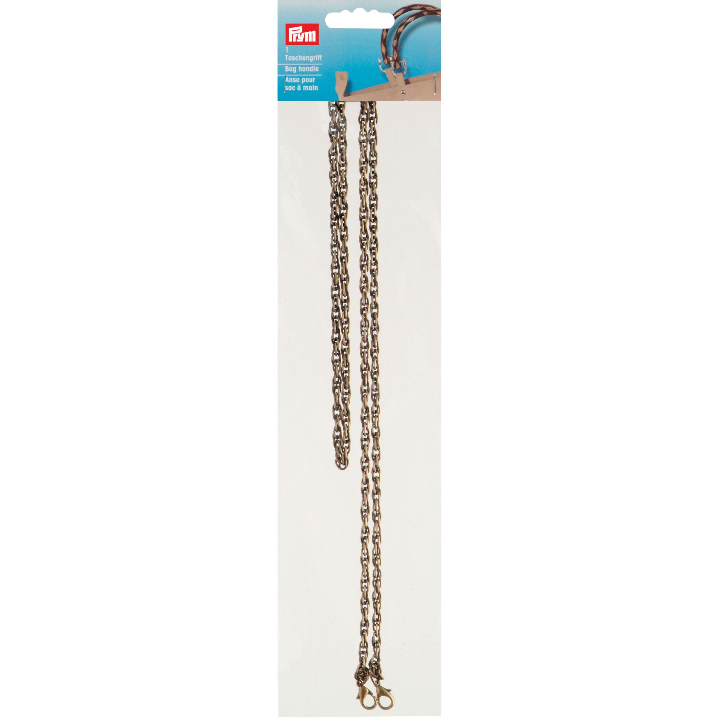 Prym Anna Gold Effect Chain Bag Handle, 110cm, 1 Per Pack