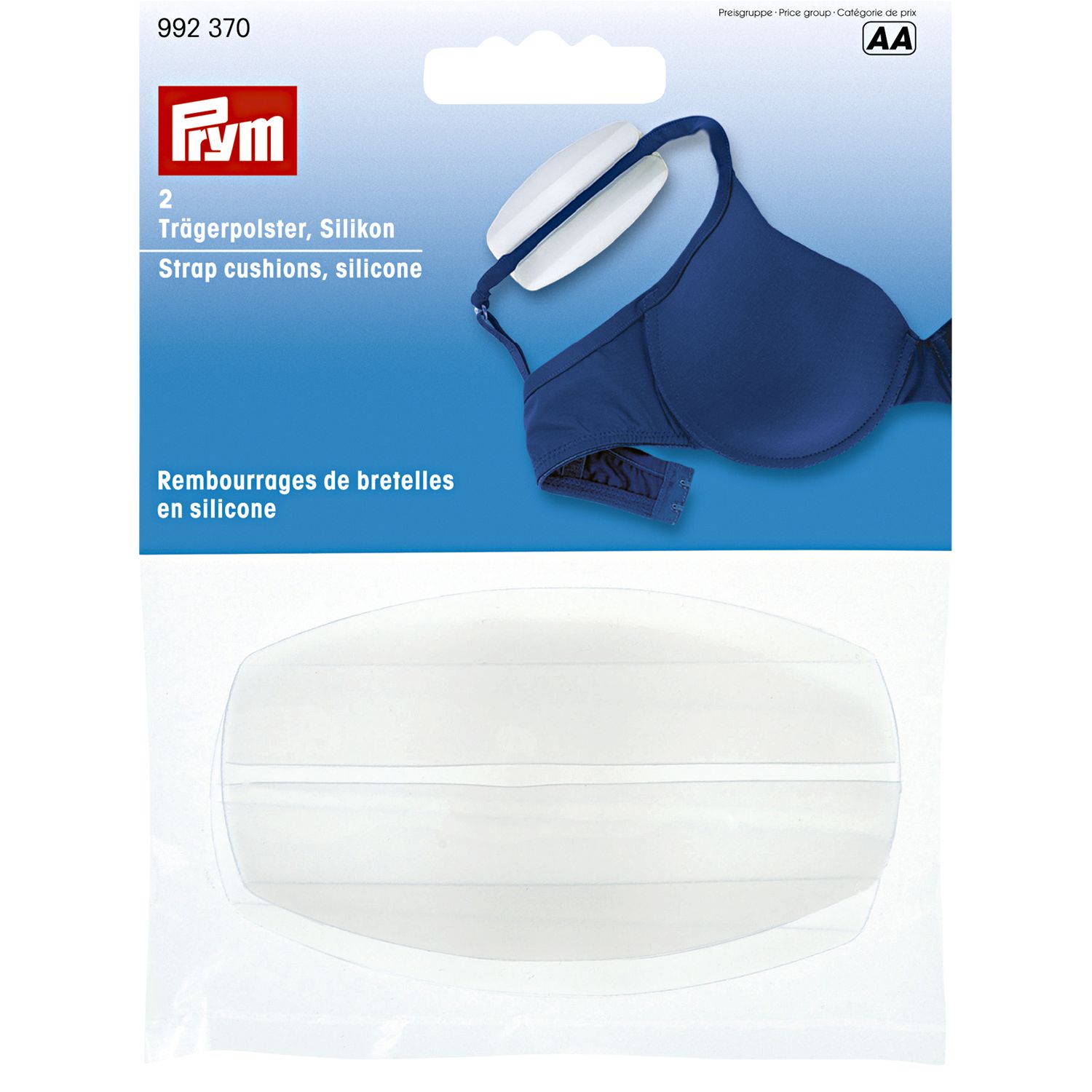 Prym Gold Zack Silicone Strap Cushions Transparent