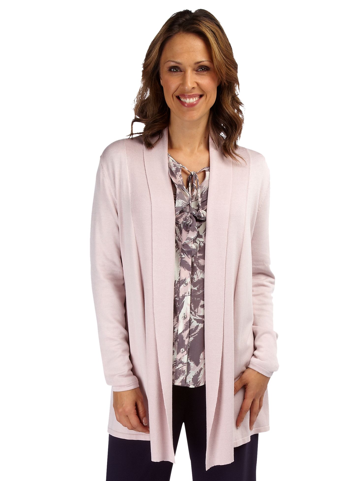 Windsmoor Shawl Collar Cardigan, Light Pink