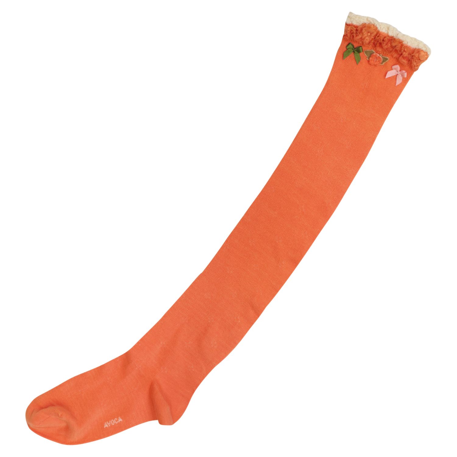 Avoca Ditsy Over The Knee Socks Tangerine
