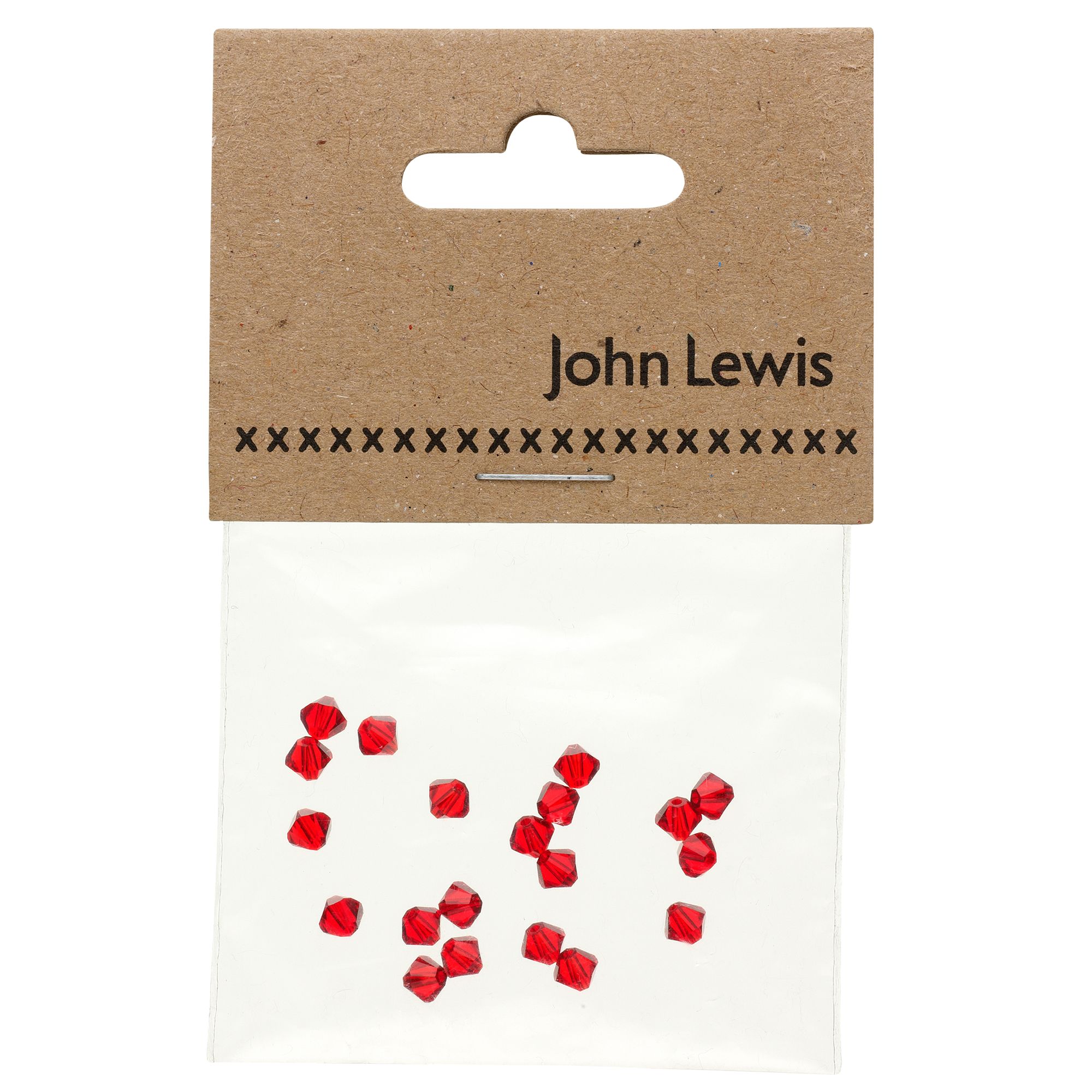 John Lewis Swarovski Xillion 4mm Crystals, Pack of 20, Light Siam