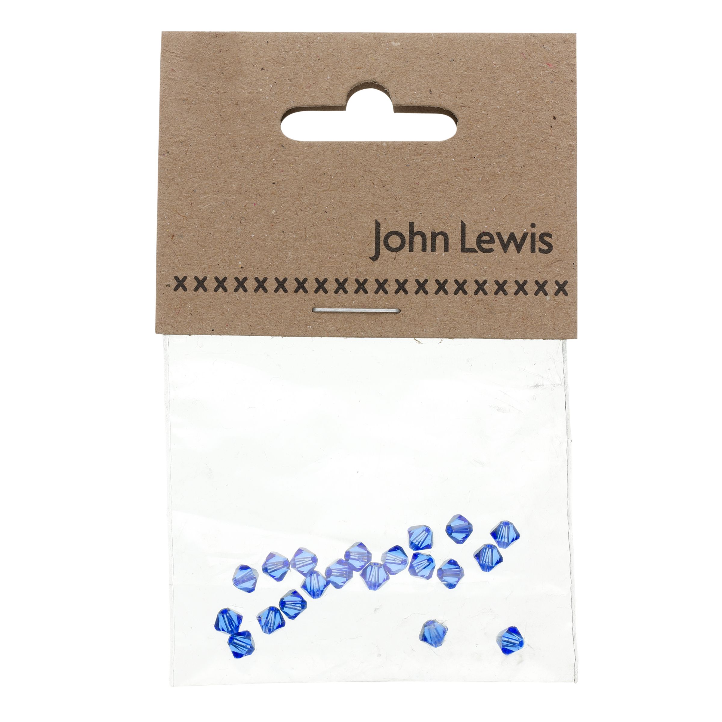 John Lewis Swarovski Xillion 4mm Crystals, Pack of 20, Sapphire