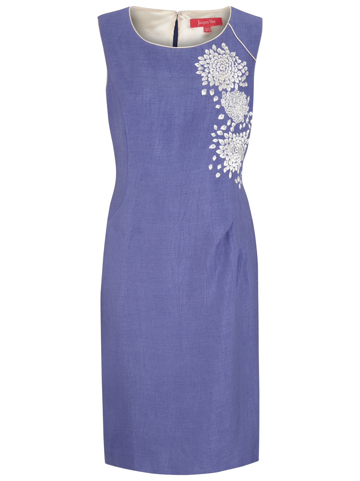 Jacques Vert Cornflower Shift Dress, Dusty Blue