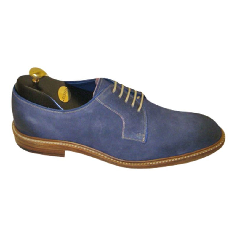 Barker Keaton Suede Derby Shoes, Blue at John Lewis