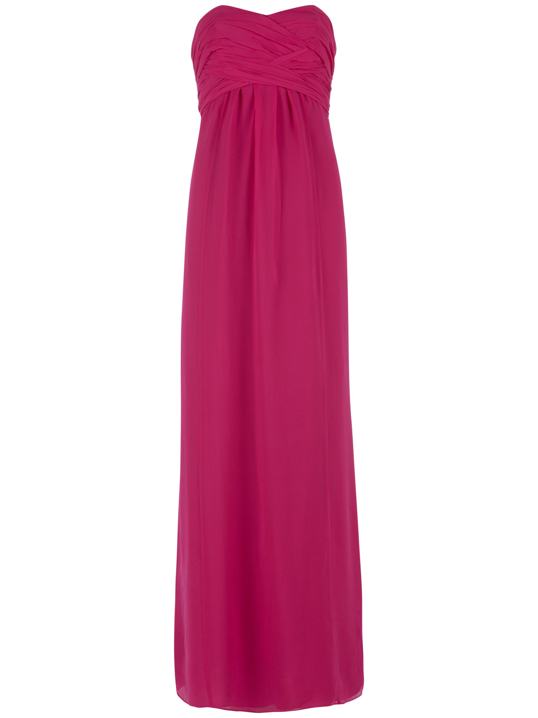 Ted Baker Nour Silk Maxi Dress, Deep pink at John Lewis
