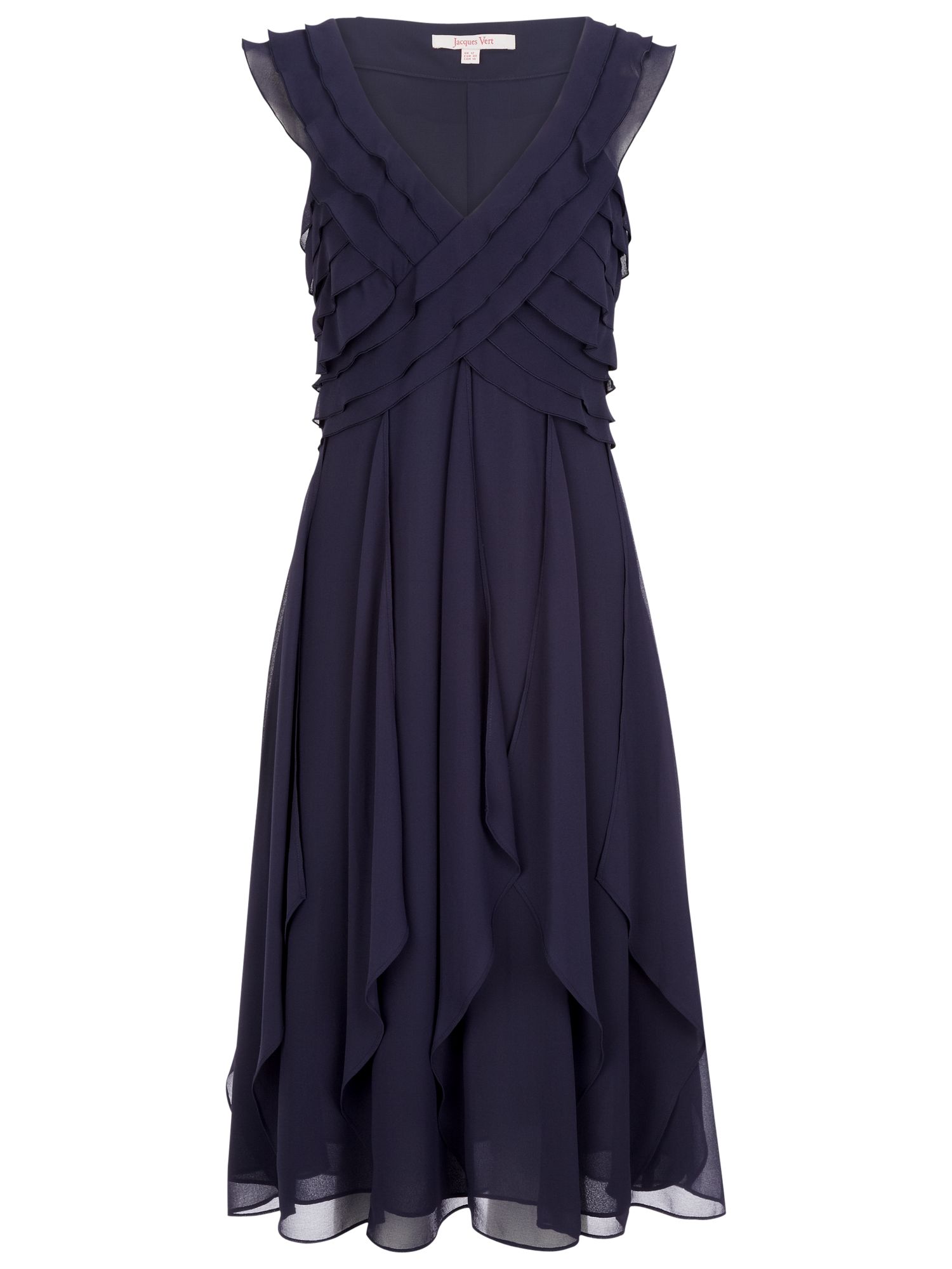 Jacques Vert Crossover Chiffon Dress, Monique at John Lewis