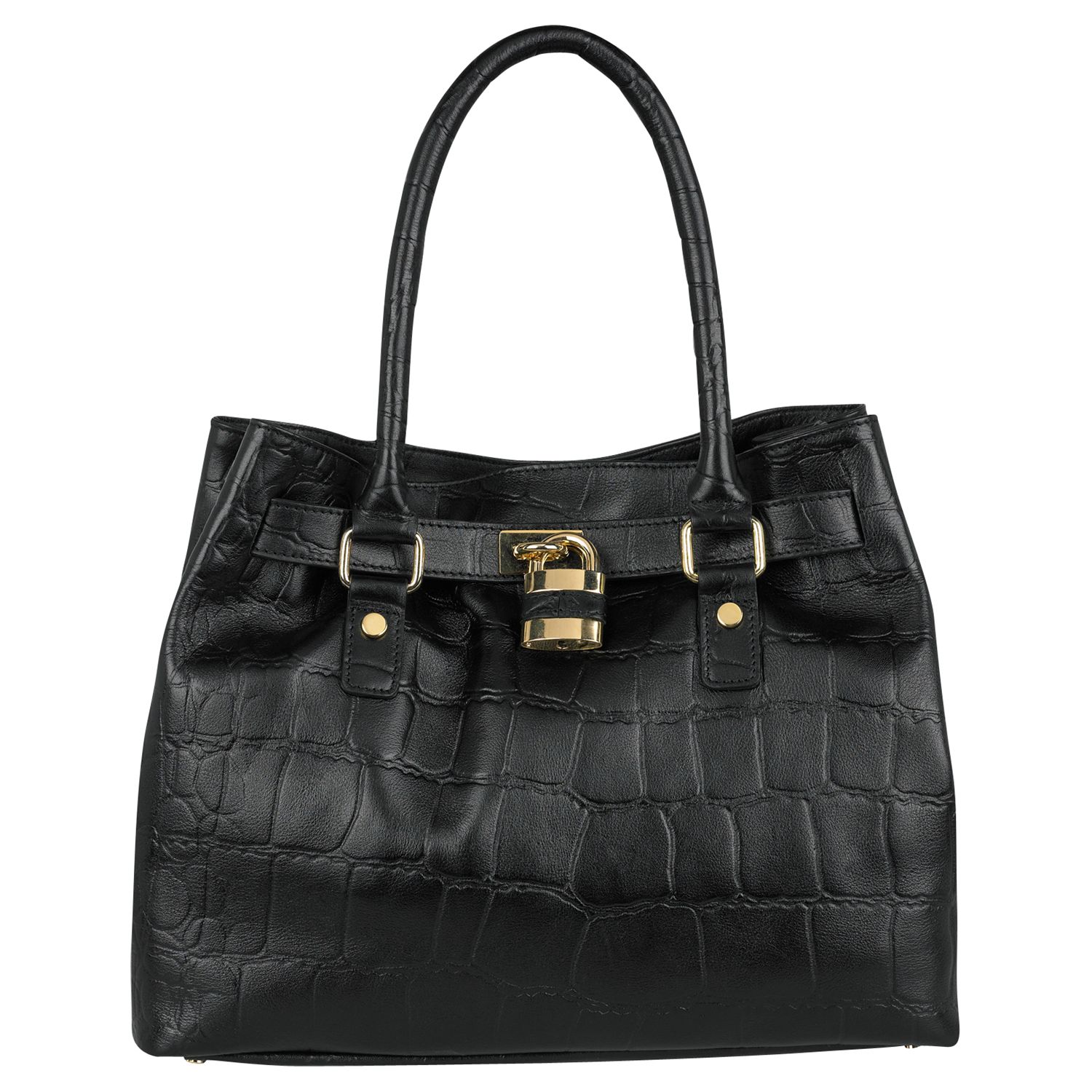 Planet Padlock Tote Bag, Black