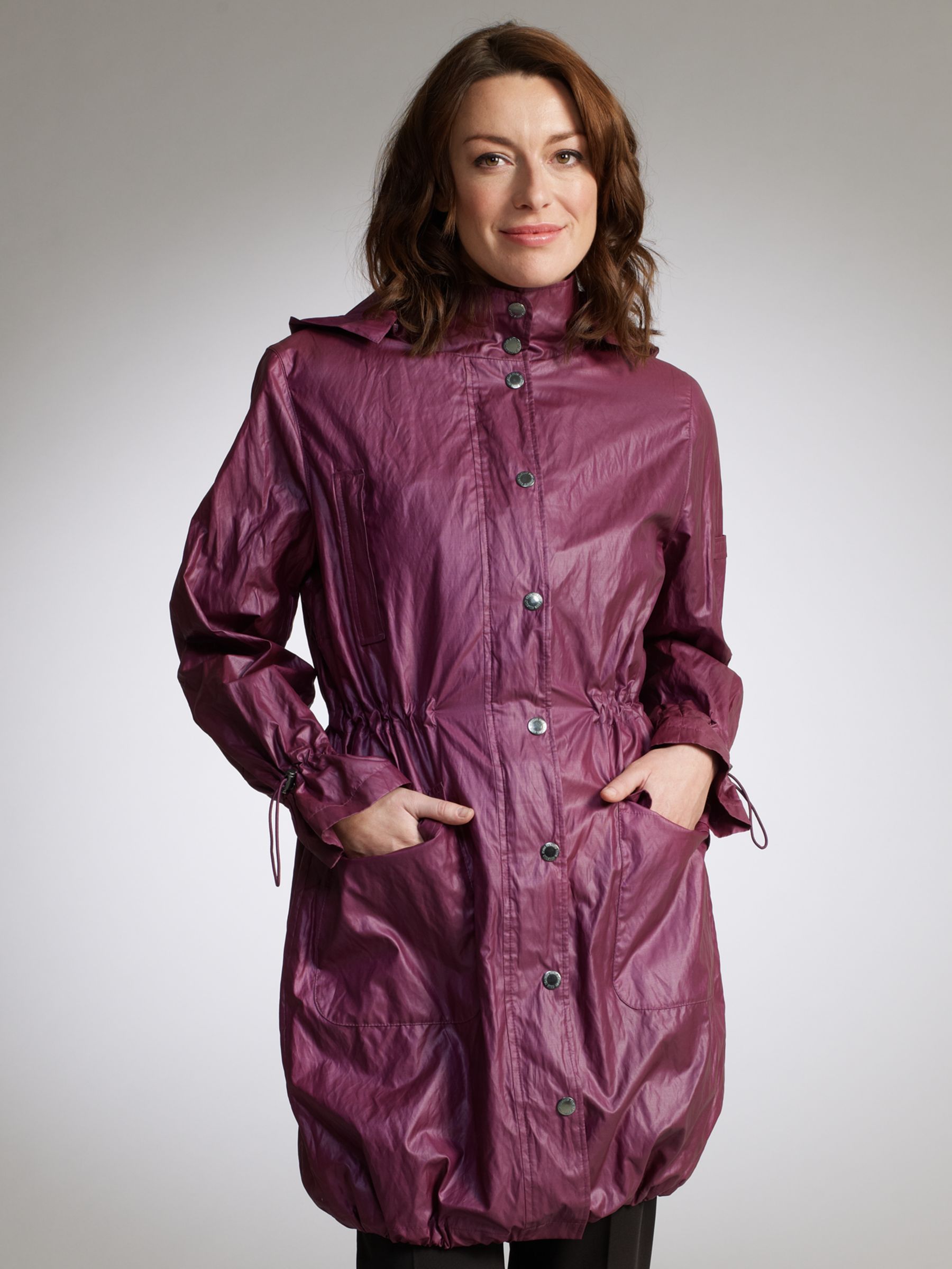 Four Seasons Longline Parka, Grape at John Lewis