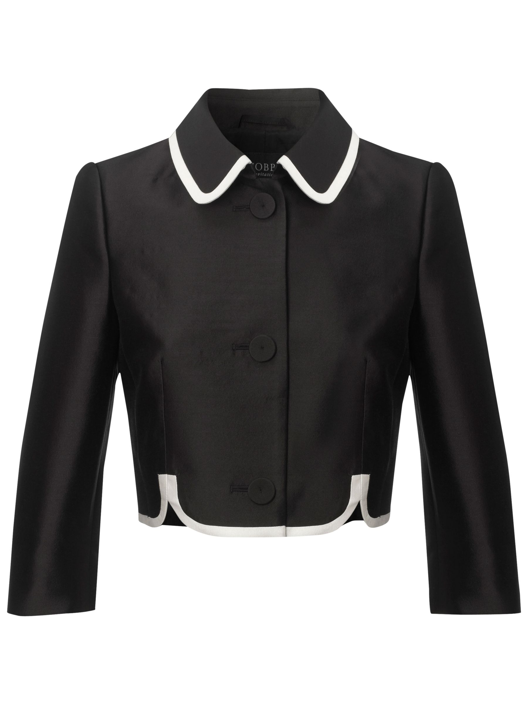 Hobbs Invitation Onyx Jacket, Black Ivory at John Lewis