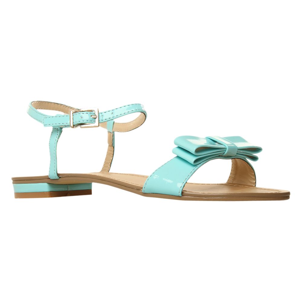Carvela Kute Bow Detail Strap Slingback Sandals, Turquoise